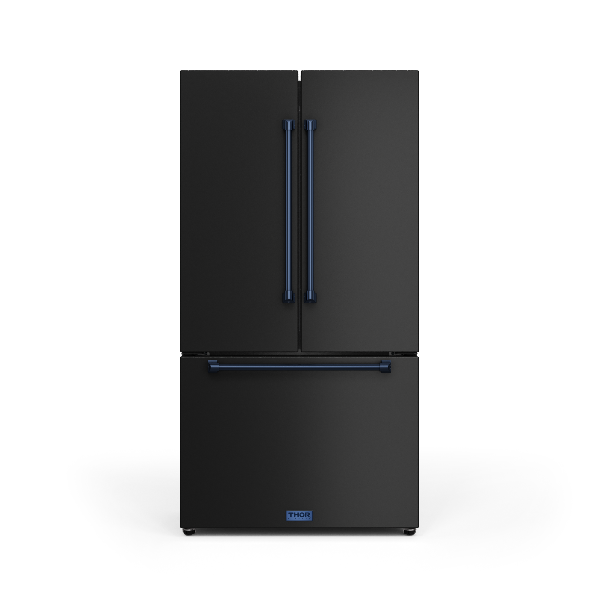 36-Inch Black/Navy Blue French Door Counter Depth Refrigerator
