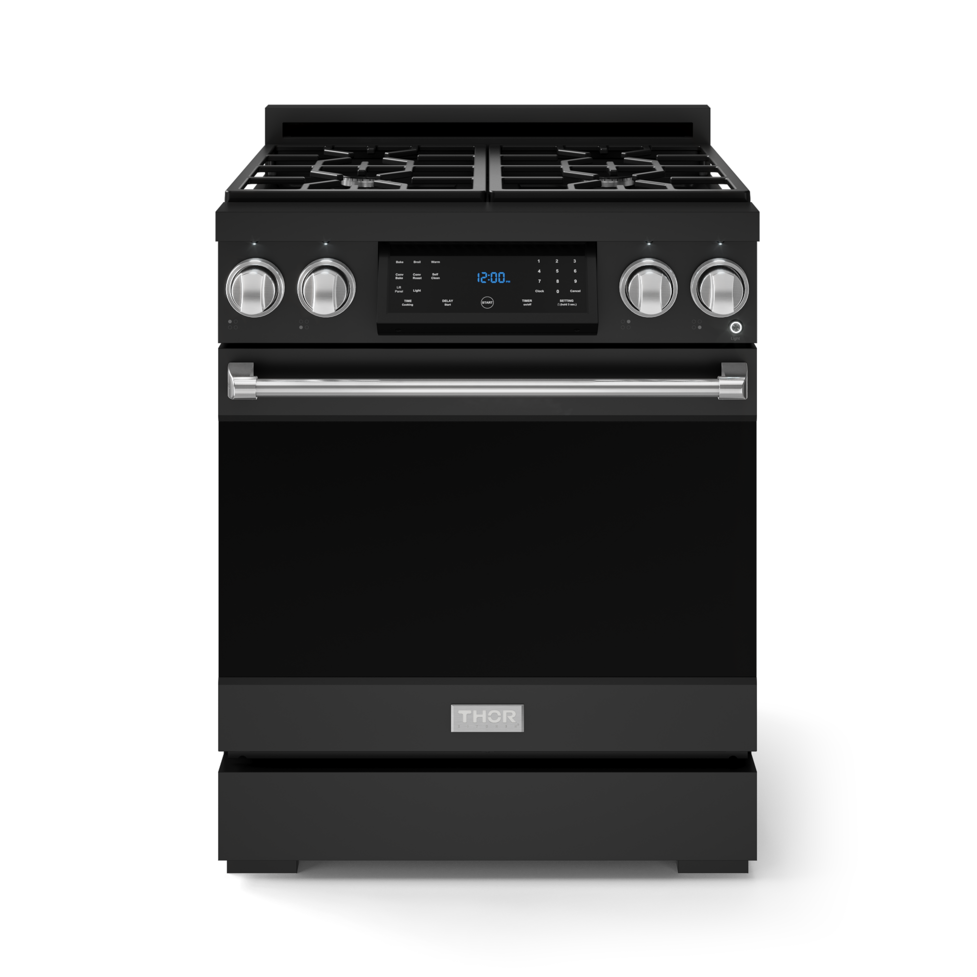 30-Inch Black/Stainless Steel Pro-Style Gas Range | Gordon Ramsay