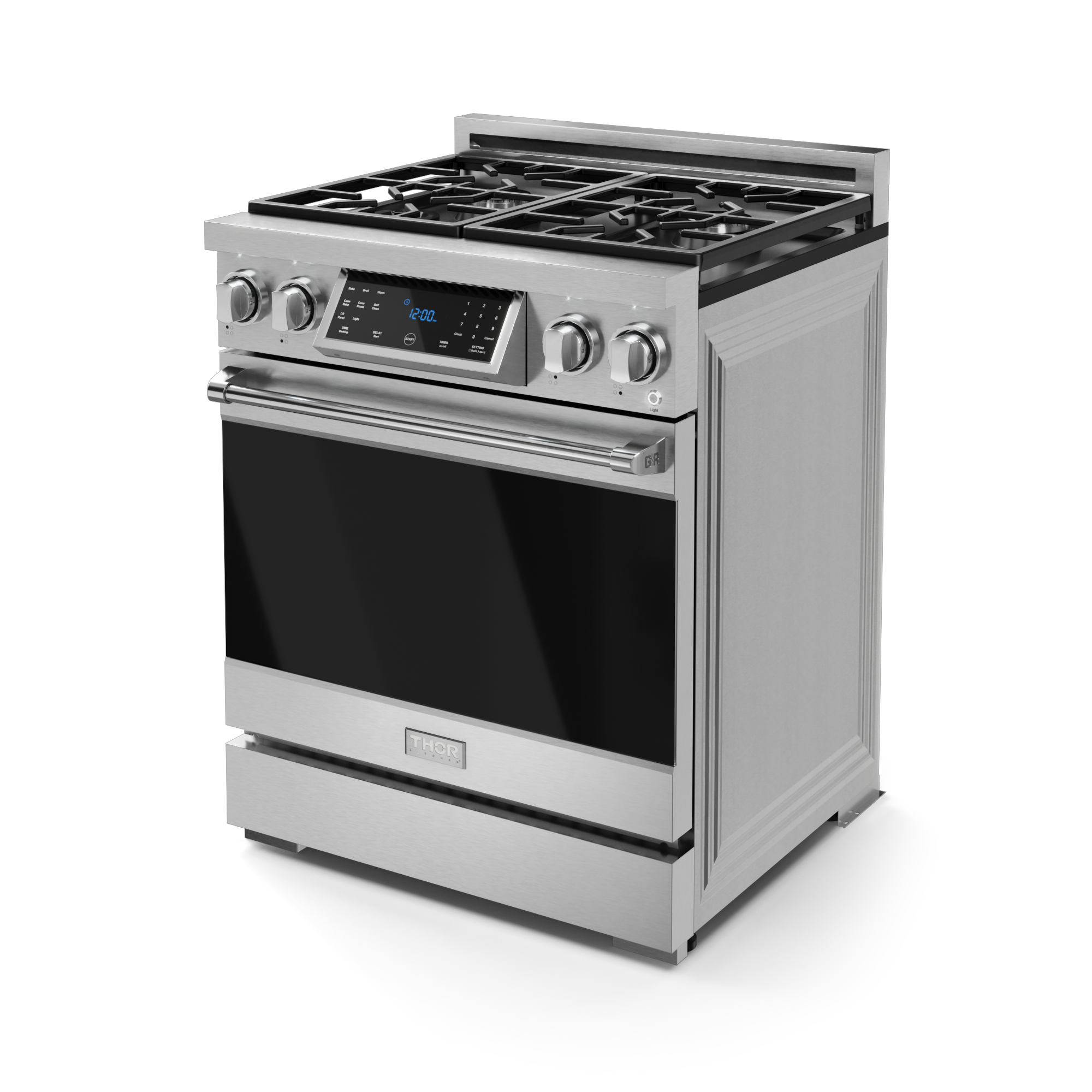 30 Inch Professional Gas Range with Tilt Panel Touch Control in Stainless Steel | Gordon Ramsay Series