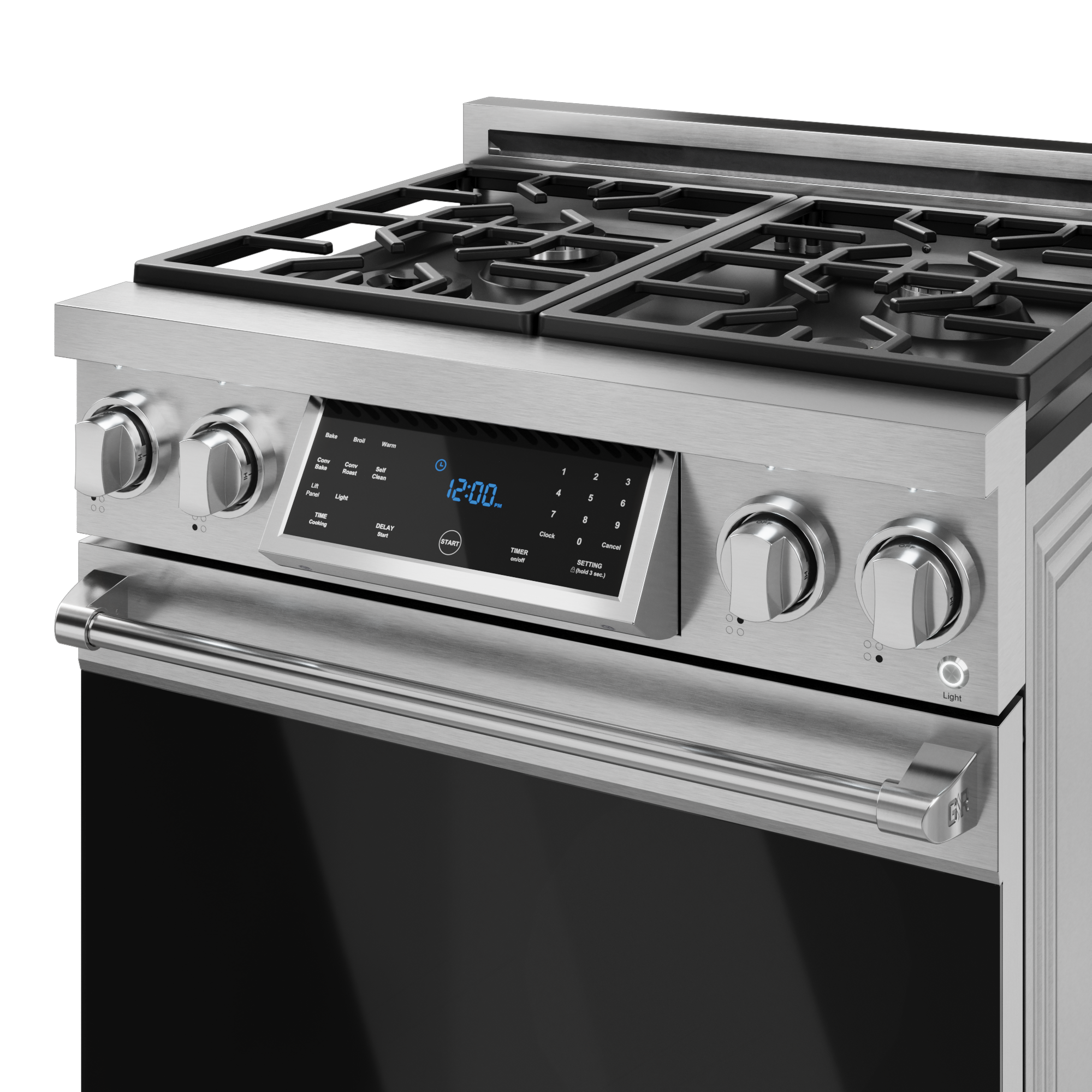 30 Inch Professional Gas Range with Tilt Panel Touch Control in Stainless Steel | Gordon Ramsay Series