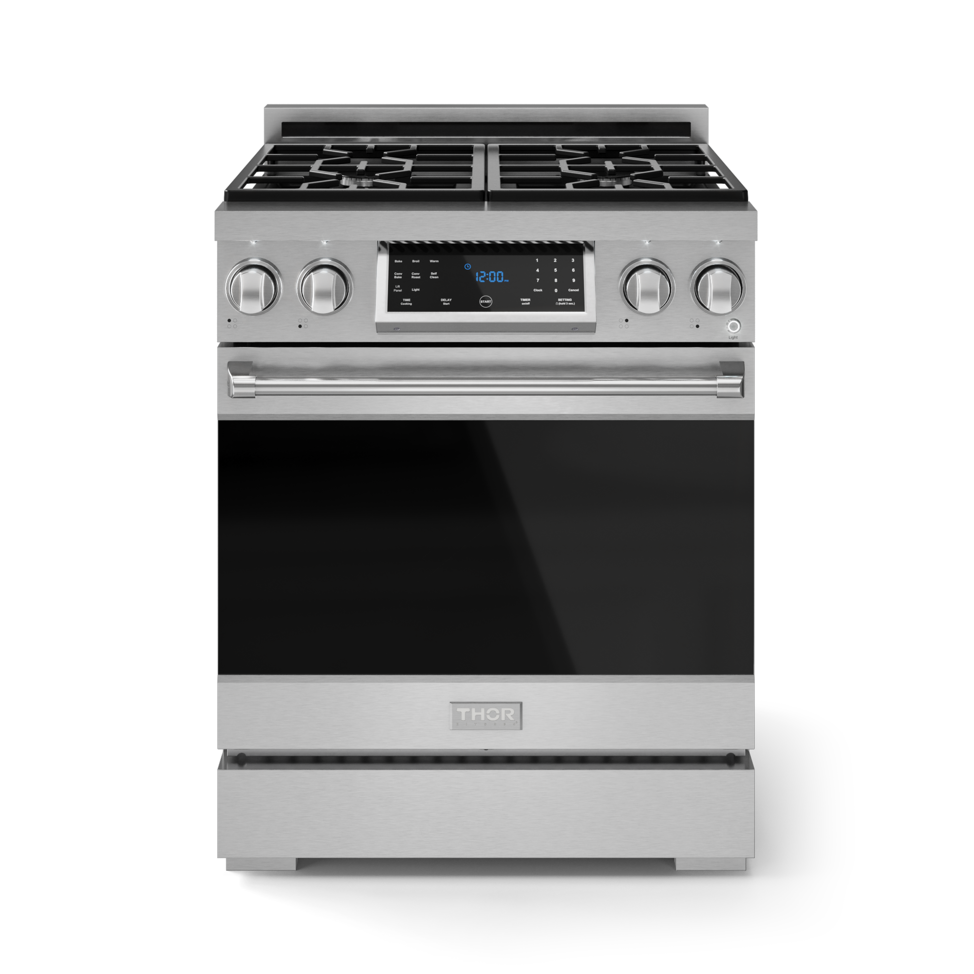 30 Inch Professional Gas Range with Tilt Panel Touch Control in Stainless Steel | Gordon Ramsay Series - RSG30