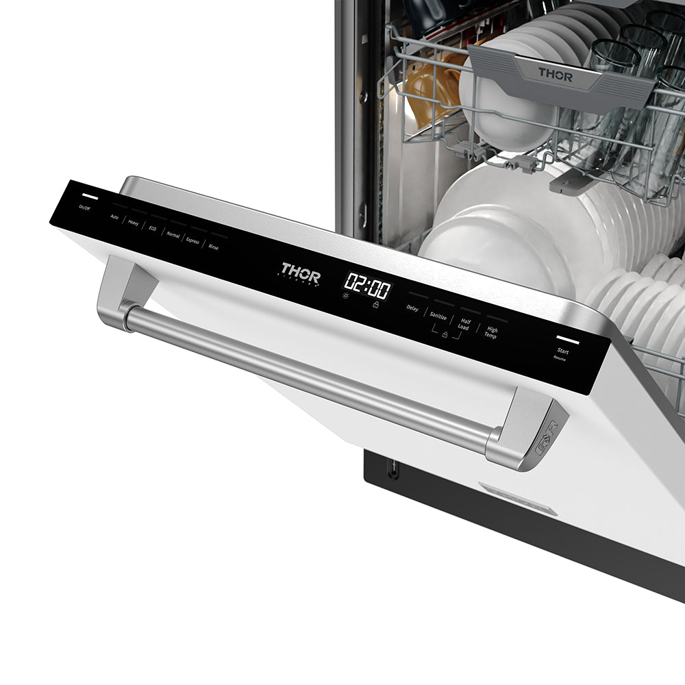24 Inch Dishwasher in White and Staintless Steel | Gordon Ramsay Series