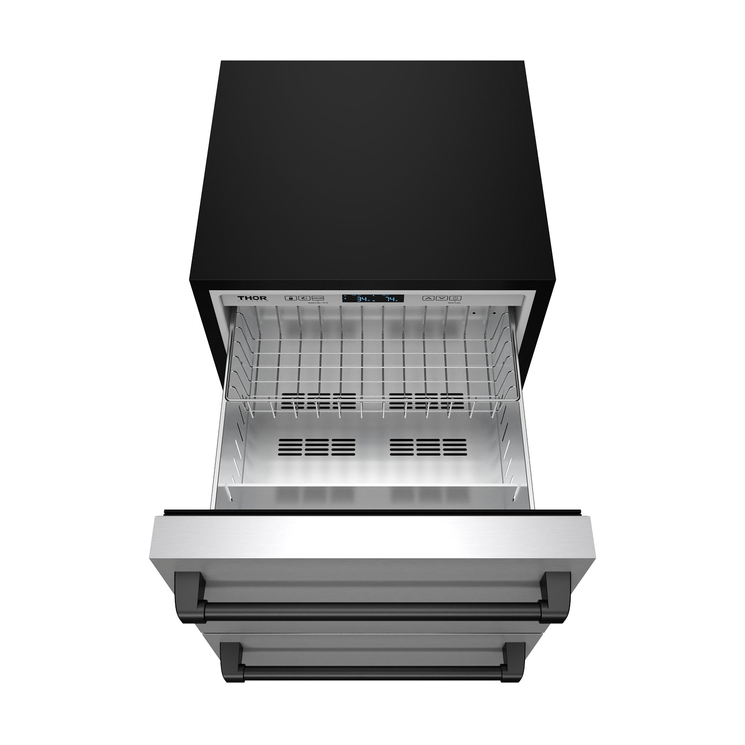 24" Undercounter Built-In or Freestanding Drawer Refrigerator – Stainless Steel/Black | Gordon Ramsay Series