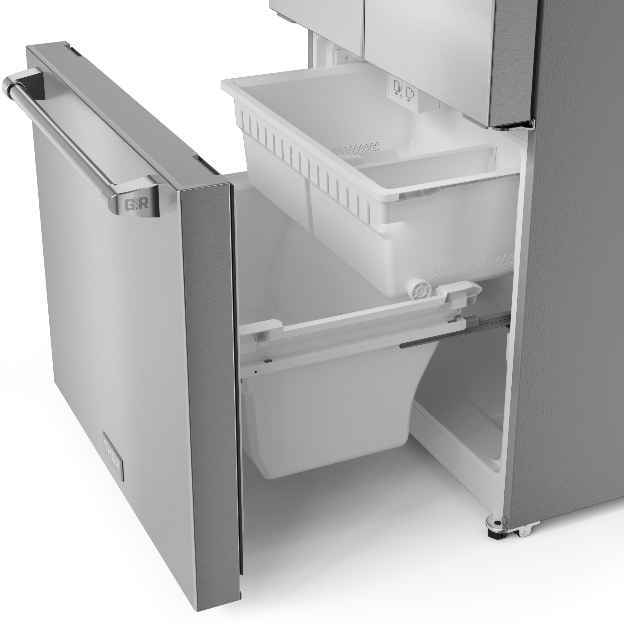 30 Inch 17.5 cu ft French Door Counter Depth Refrigerator with Ice Maker in Stainless Steel | Gordon Ramsay Series