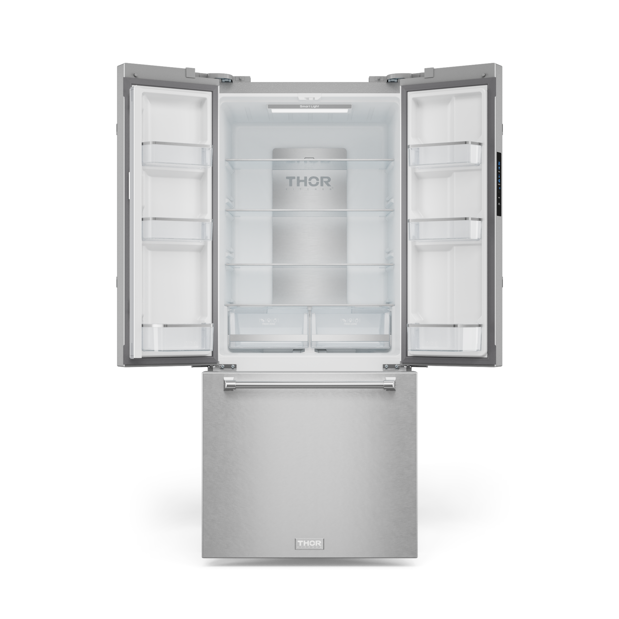 30 Inch 17.5 cu ft French Door Counter Depth Refrigerator with Ice Maker in Stainless Steel | Gordon Ramsay Series