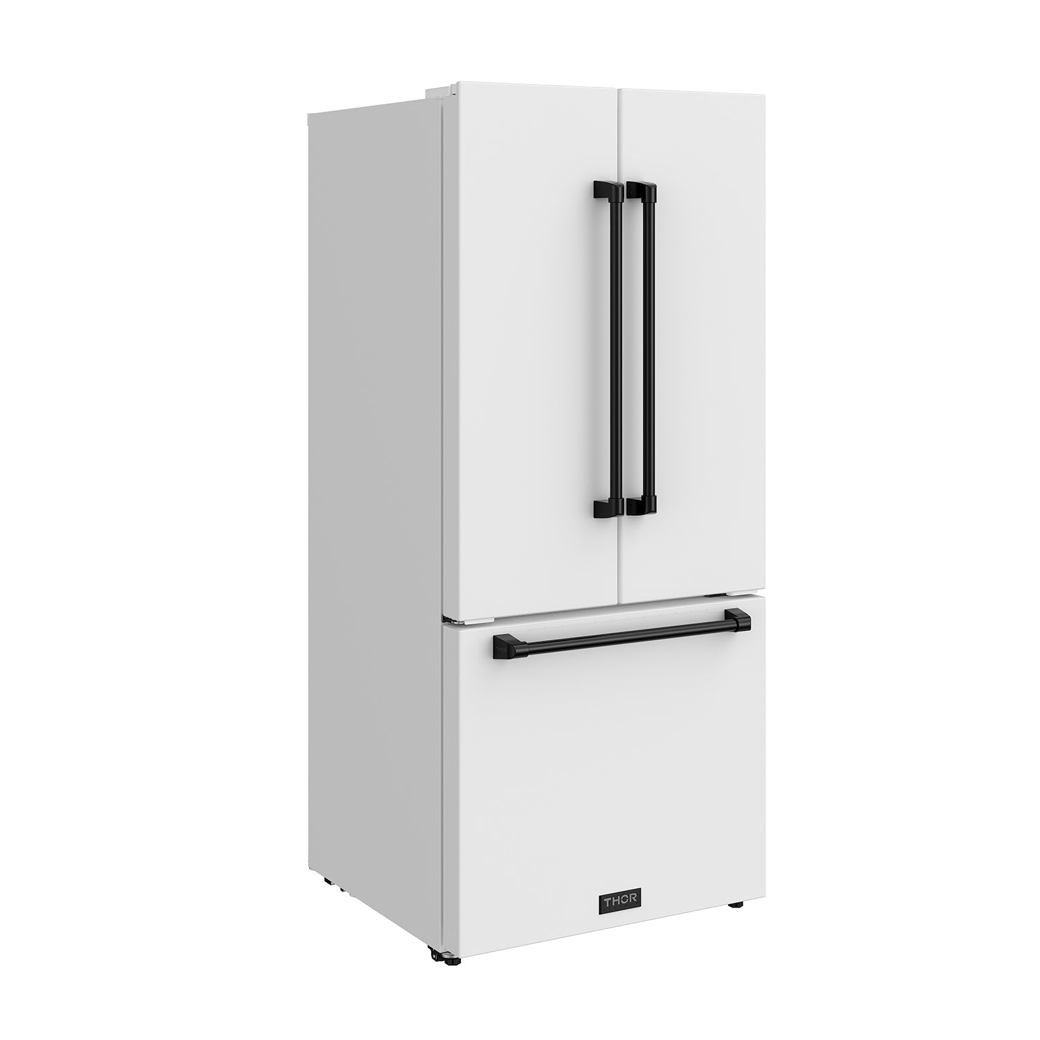 30 Inch French Door Counter Depth Refrigerator with Ice Maker – White/Black | Gordon Ramsay Series