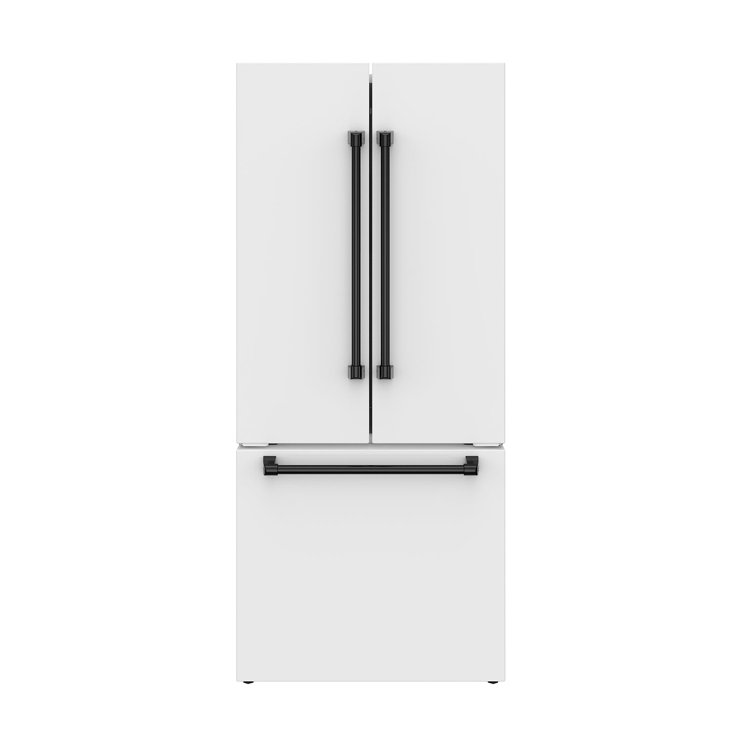 30 Inch French Door Counter Depth Refrigerator with Ice Maker – White/Black | Gordon Ramsay Series