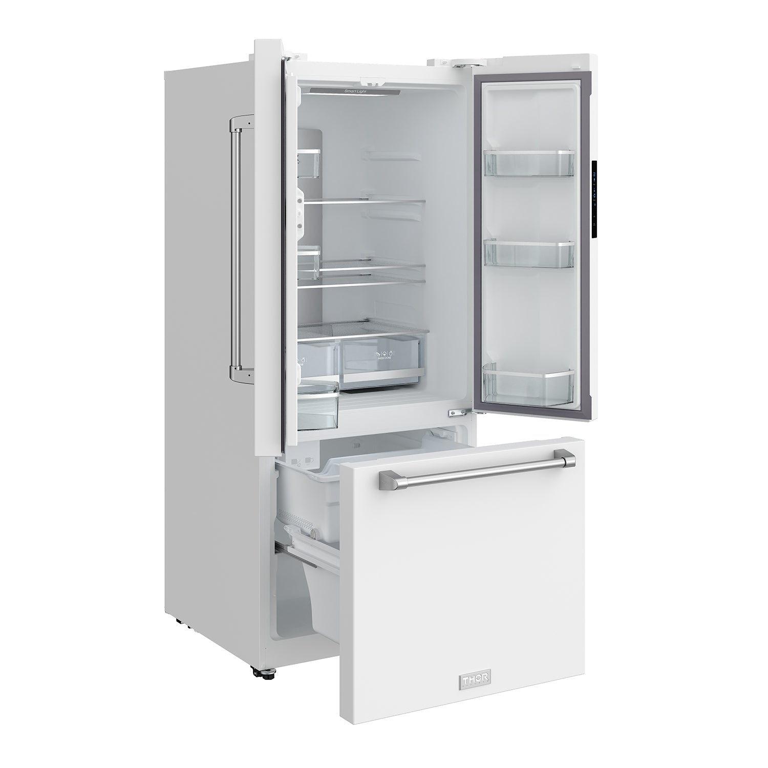 30 Inch Collection French Door Counter Depth Refrigerator with Ice Maker – White | Gordon Ramsay Series