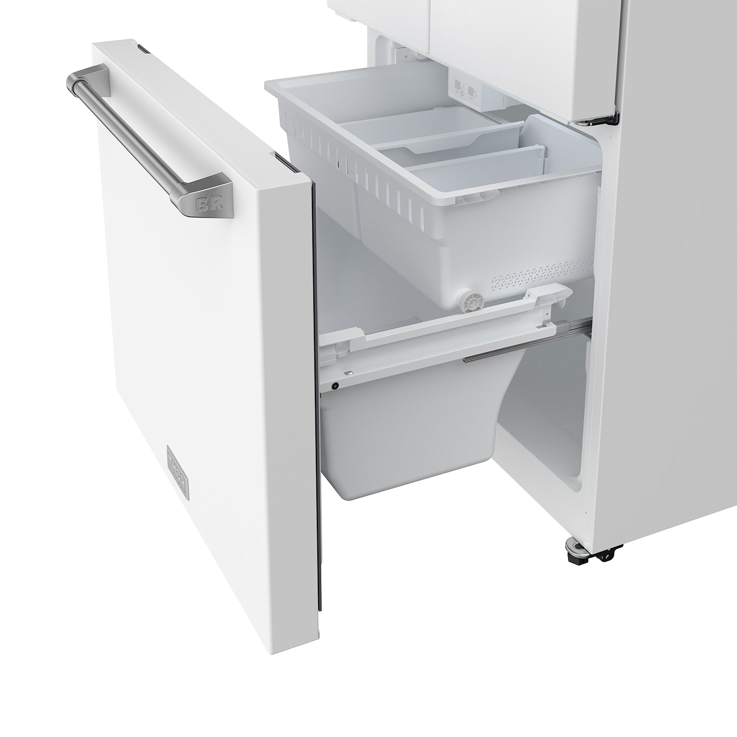 30 Inch Collection French Door Counter Depth Refrigerator with Ice Maker – White | Gordon Ramsay Series