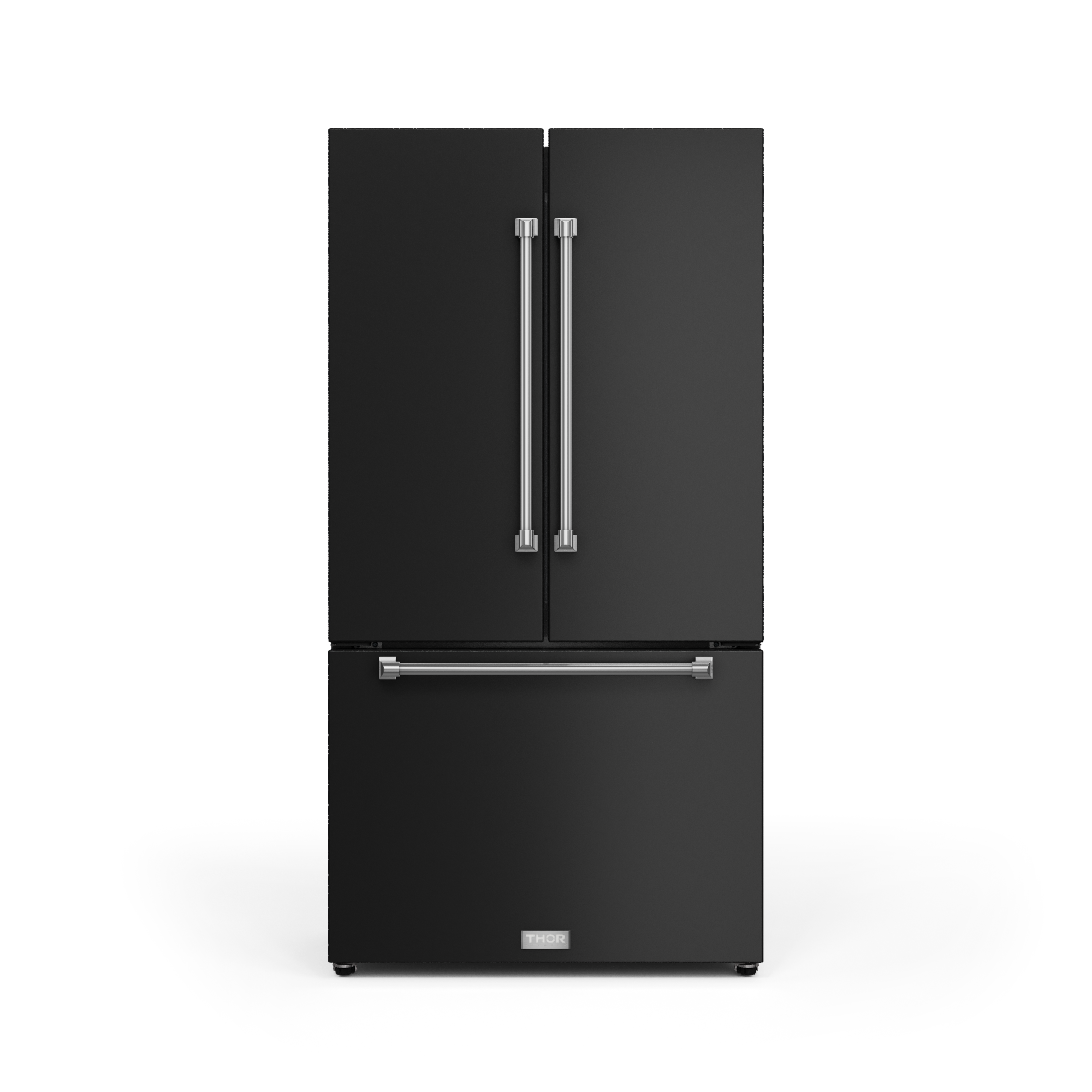 36-Inch Black/Stainless Steel French Door Counter Depth