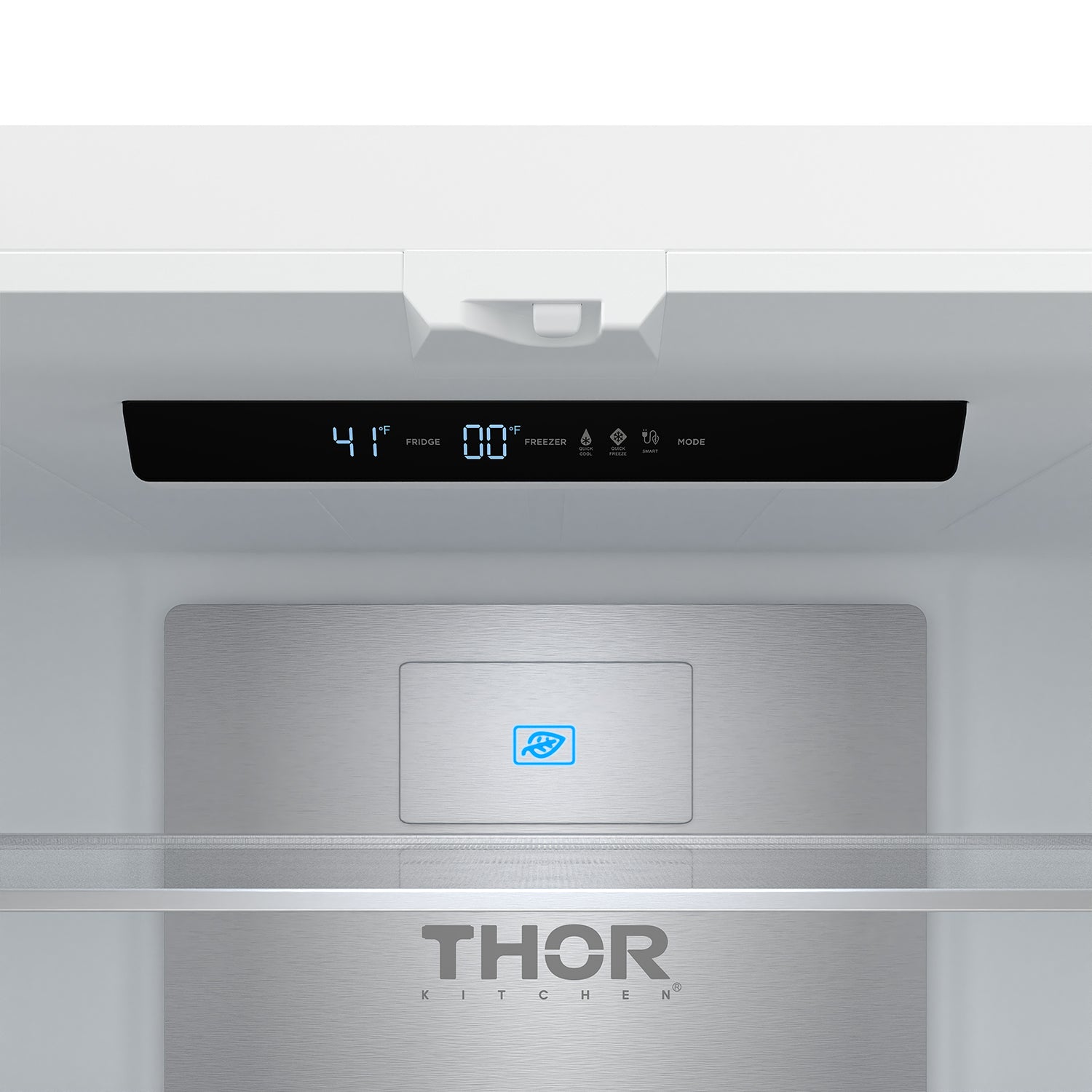 36 Inch French Door Counter Depth Refrigerator with Ice Maker – White/Black | Gordon Ramsay Series