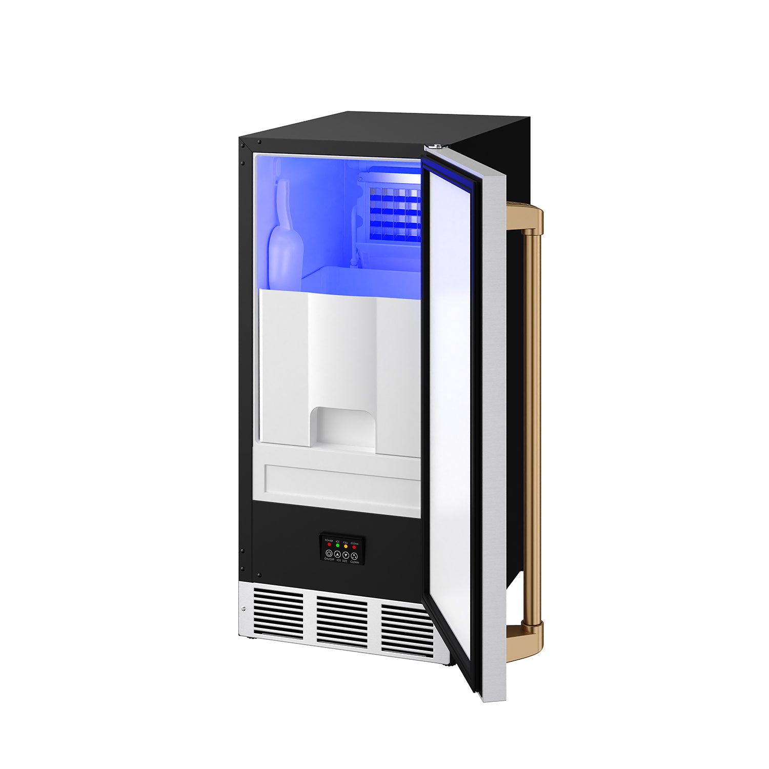 15 Inch Undercounter Built-In/Freestanding Ice Maker in Stainless Steel/Bronze | Gordon Ramsay Series