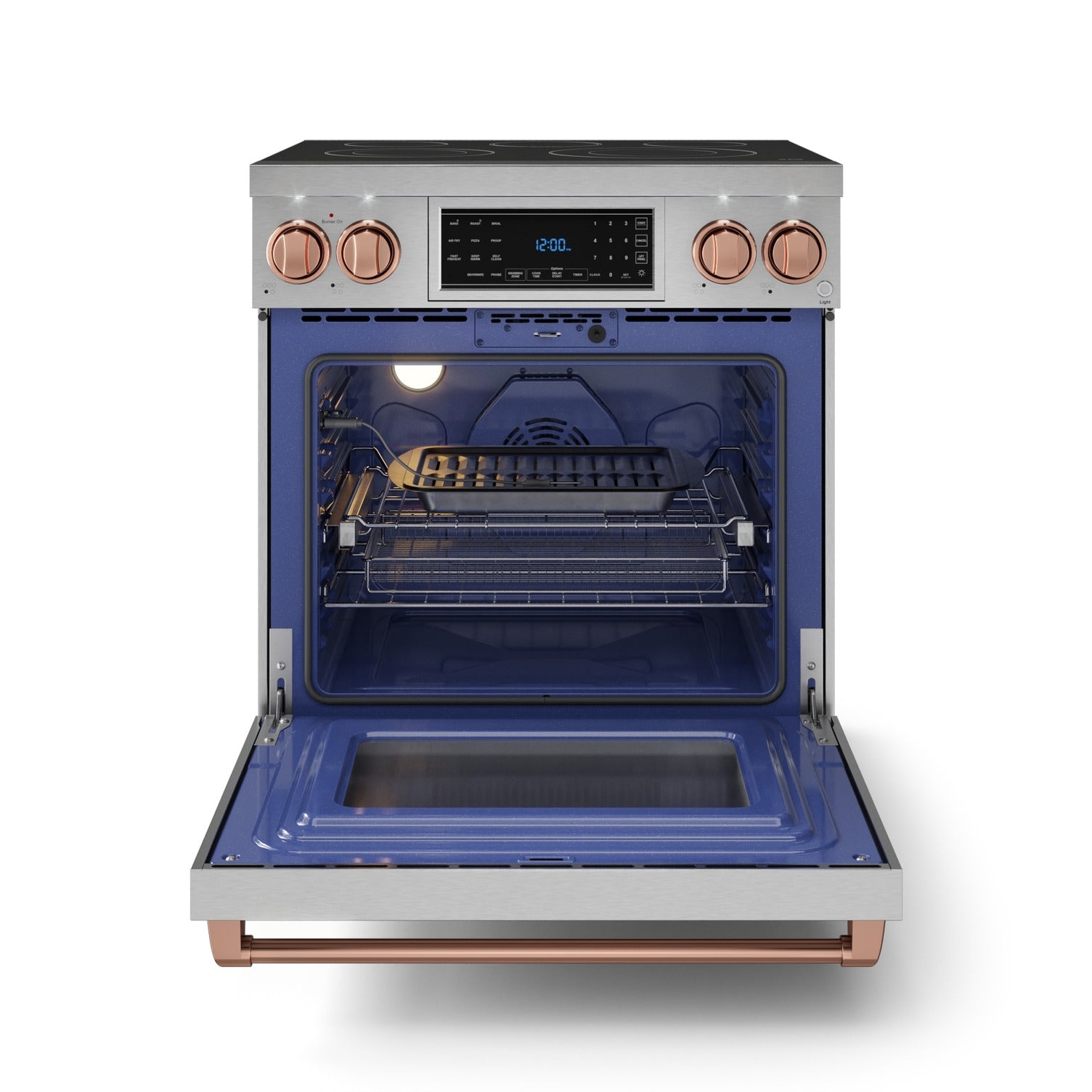 30 Inch Professional Electric Range with Tilt Panel Touch Control in Stainless Steel/Rose Gold | Gordon Ramsay Series
