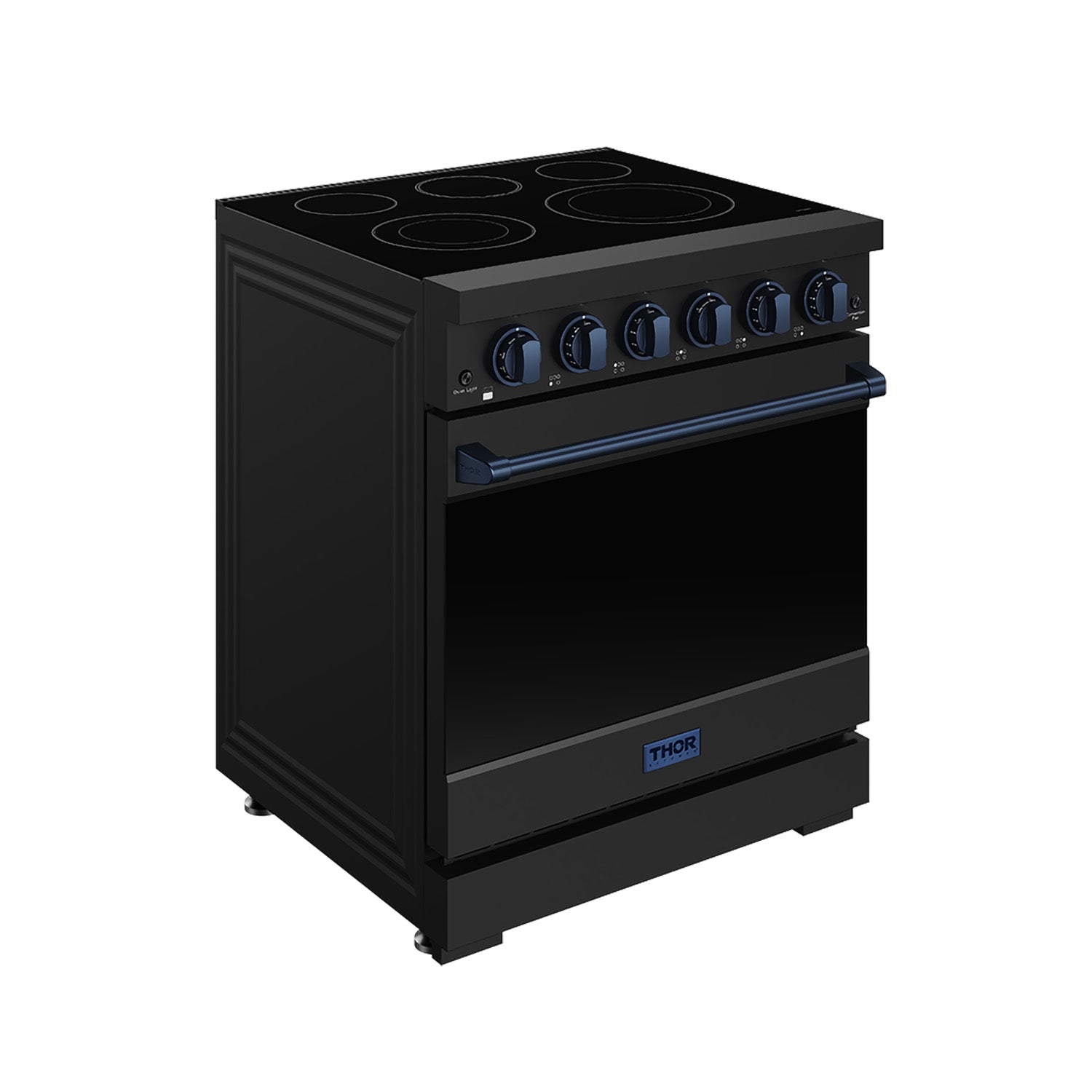30 Inch Professional Electric Range with Precision Knob Control in Black and Blue | Gordon Ramsay Series