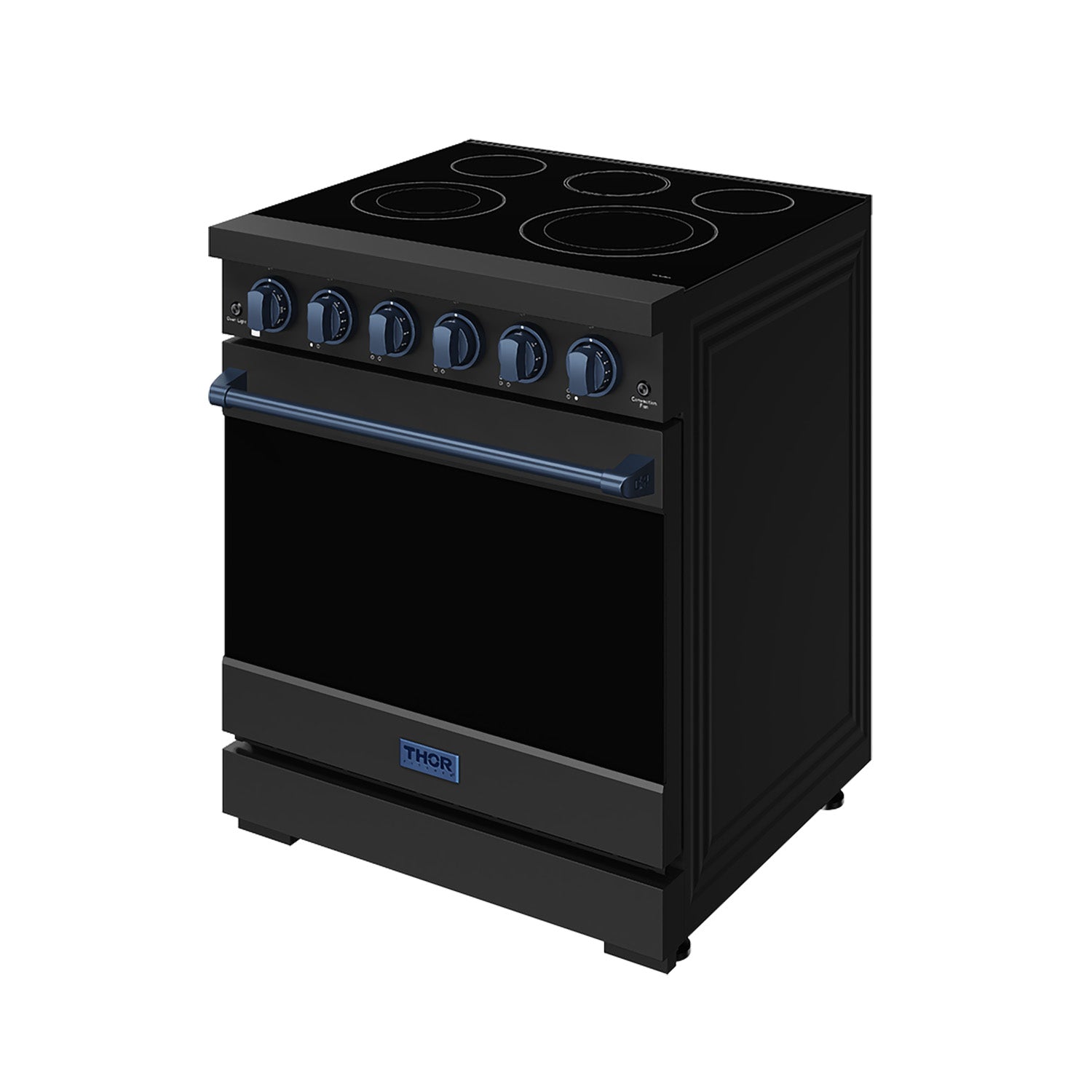 30 Inch Professional Electric Range with Precision Knob Control in Black and Blue | Gordon Ramsay Series