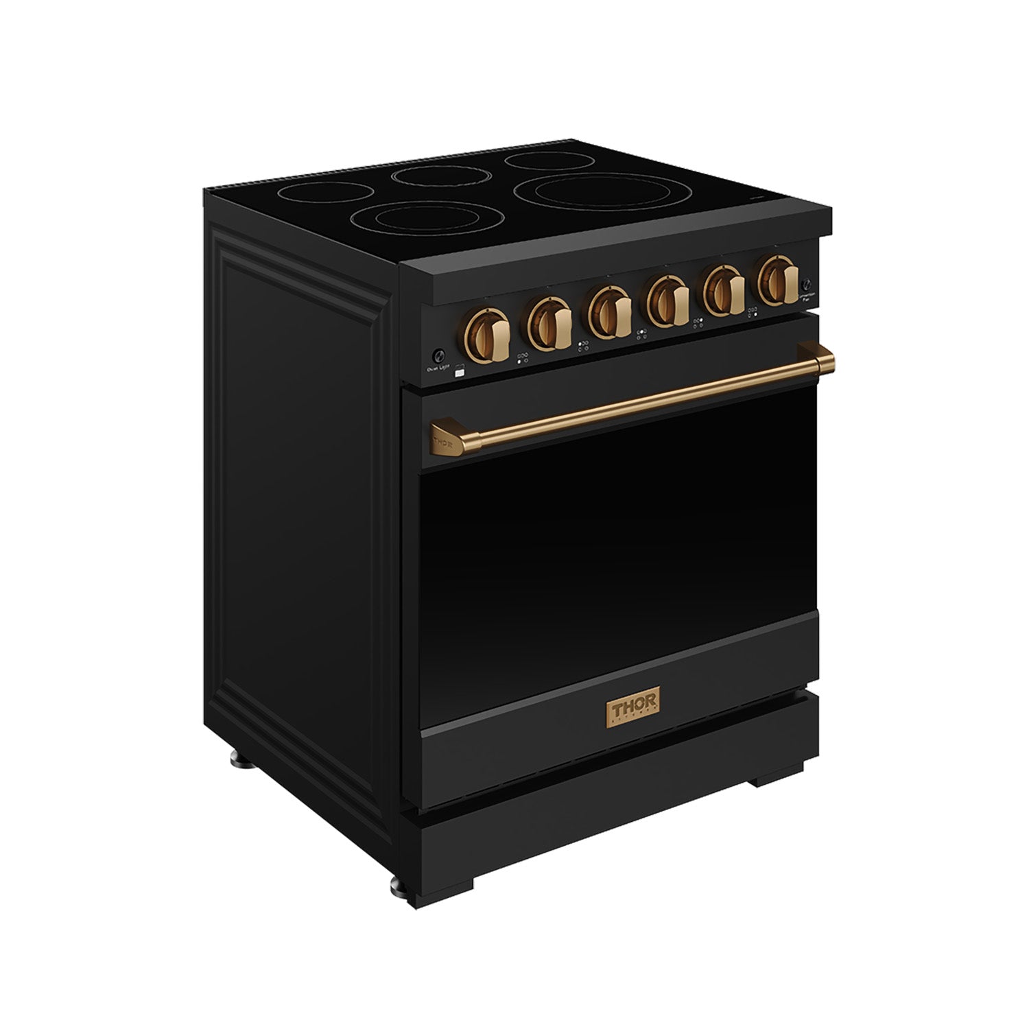 30 Inch Professional Electric Range with Precision Knob Control in Black and Bronze | Gordon Ramsay Series