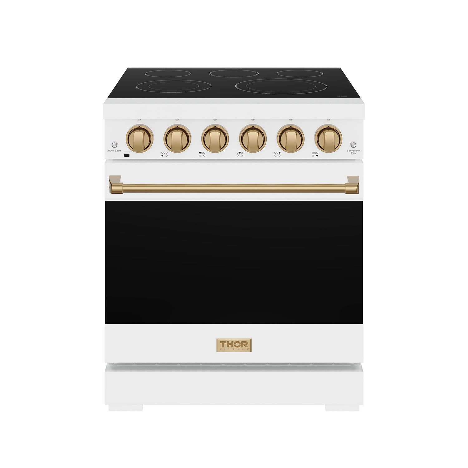 30 Inch Professional Electric Range with Precision Knob Control in White/Bronze | Gordon Ramsay Series