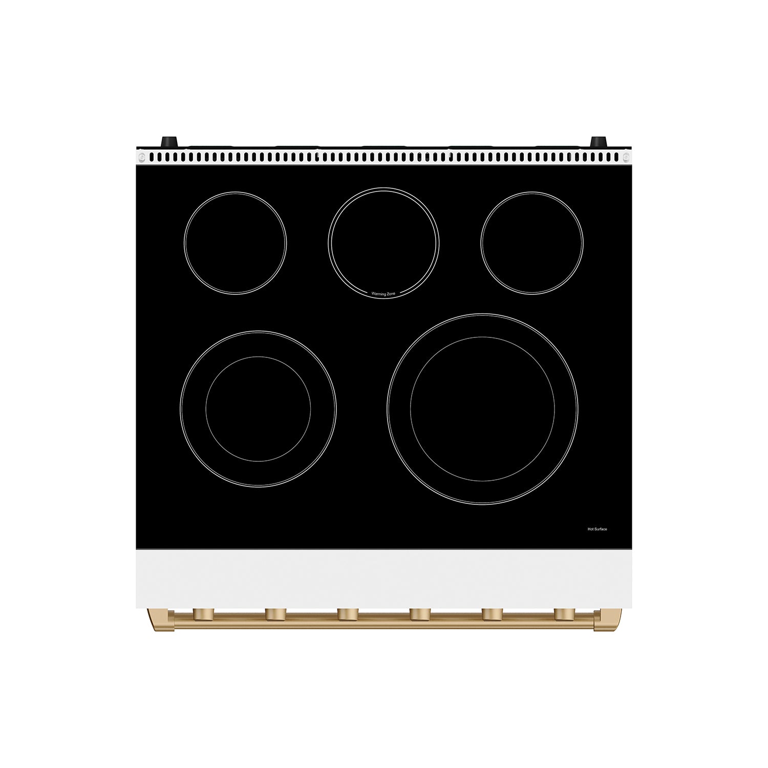 30 Inch Professional Electric Range with Precision Knob Control in White/Bronze | Gordon Ramsay Series