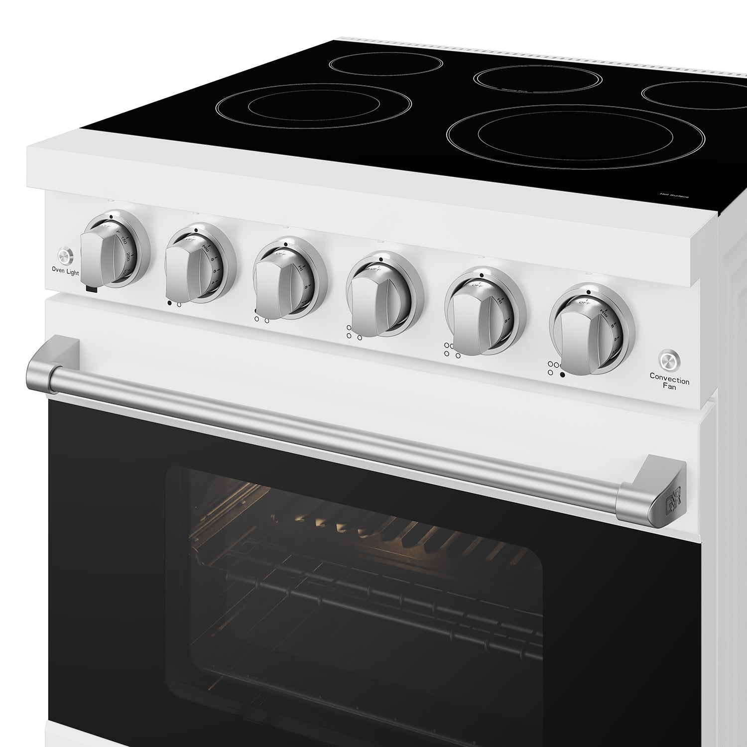 30 Inch Professional Electric Range with Precision Knob Control in White | Gordon Ramsay Series