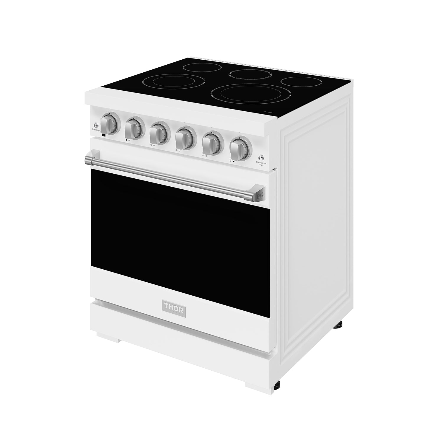 30 Inch Professional Electric Range with Precision Knob Control in White | Gordon Ramsay Series