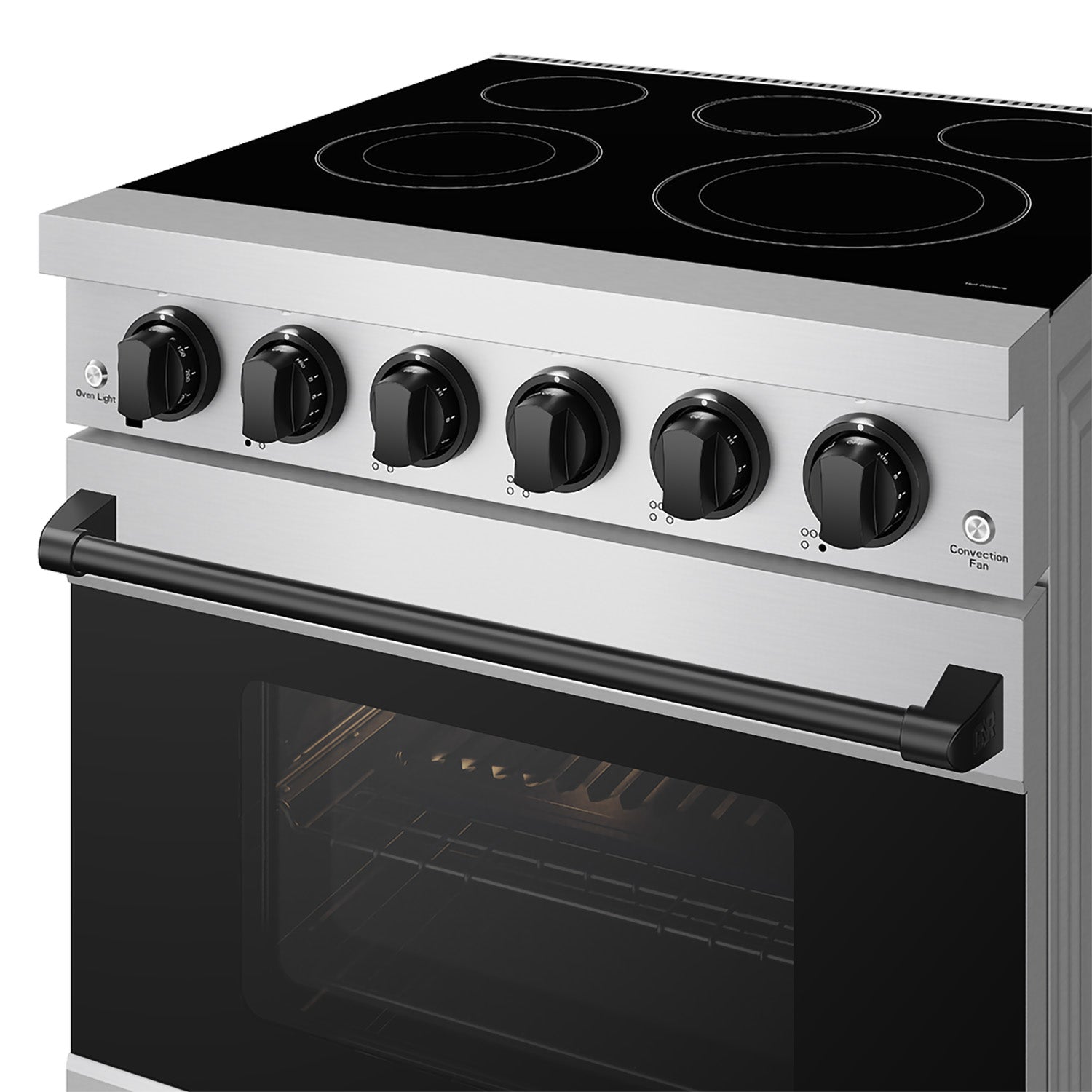 30 Inch Professional Electric Range with Precision Knob Control in Stainless Steel and Black | Gordon Ramsay Series