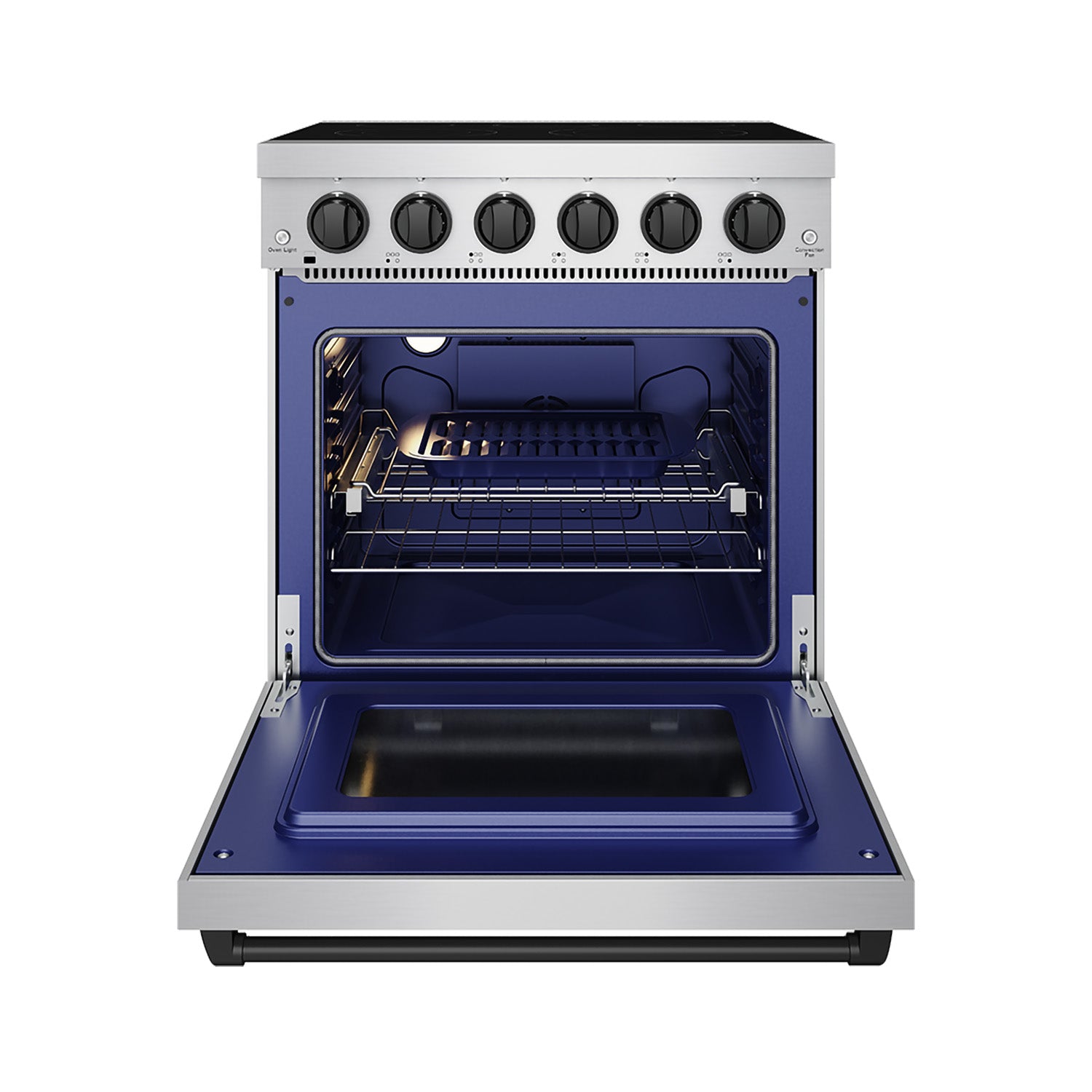 30 Inch Professional Electric Range with Precision Knob Control in Stainless Steel and Black | Gordon Ramsay Series