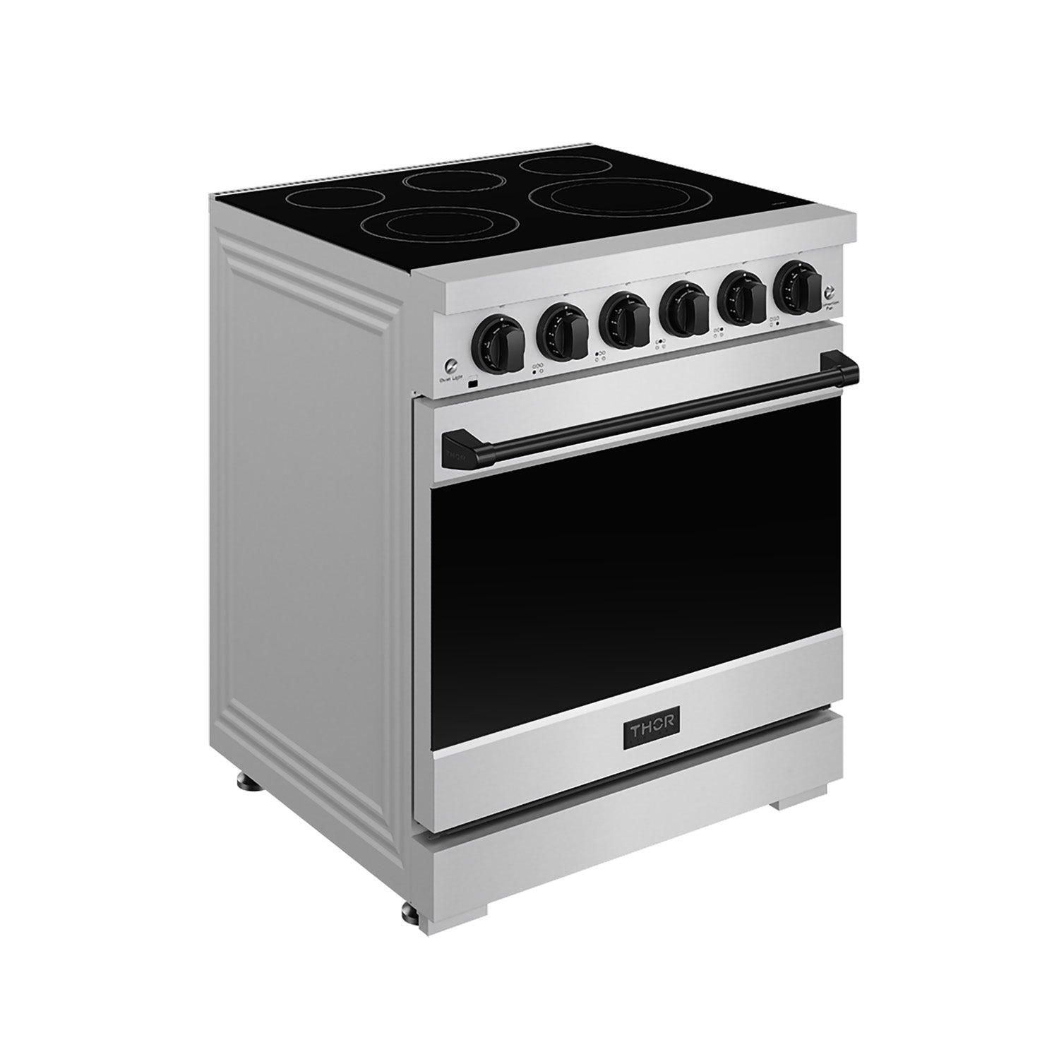 30 Inch Professional Electric Range with Precision Knob Control in Stainless Steel and Black | Gordon Ramsay Series