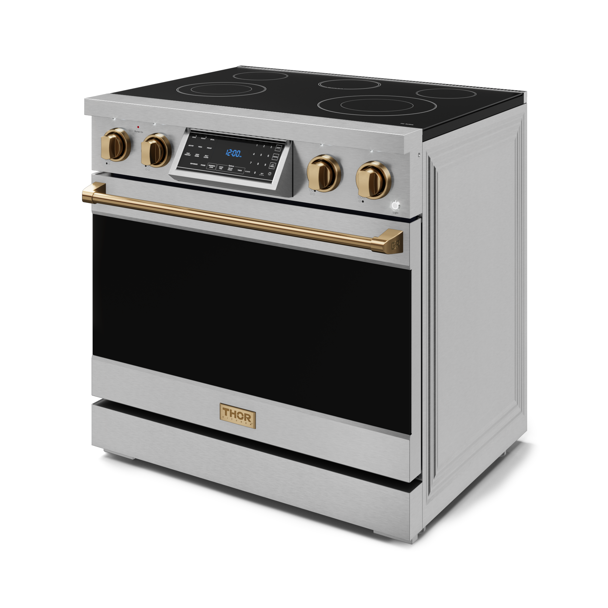 36 Inch Professional Electric Range with Tilt Panel Touch Control in Stainless Steel/Bronze | Gordon Ramsay Series