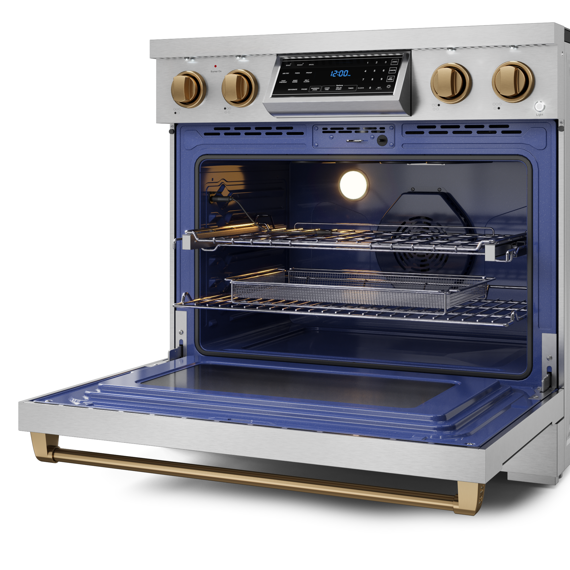 36 Inch Professional Electric Range with Tilt Panel Touch Control in Stainless Steel/Bronze | Gordon Ramsay Series