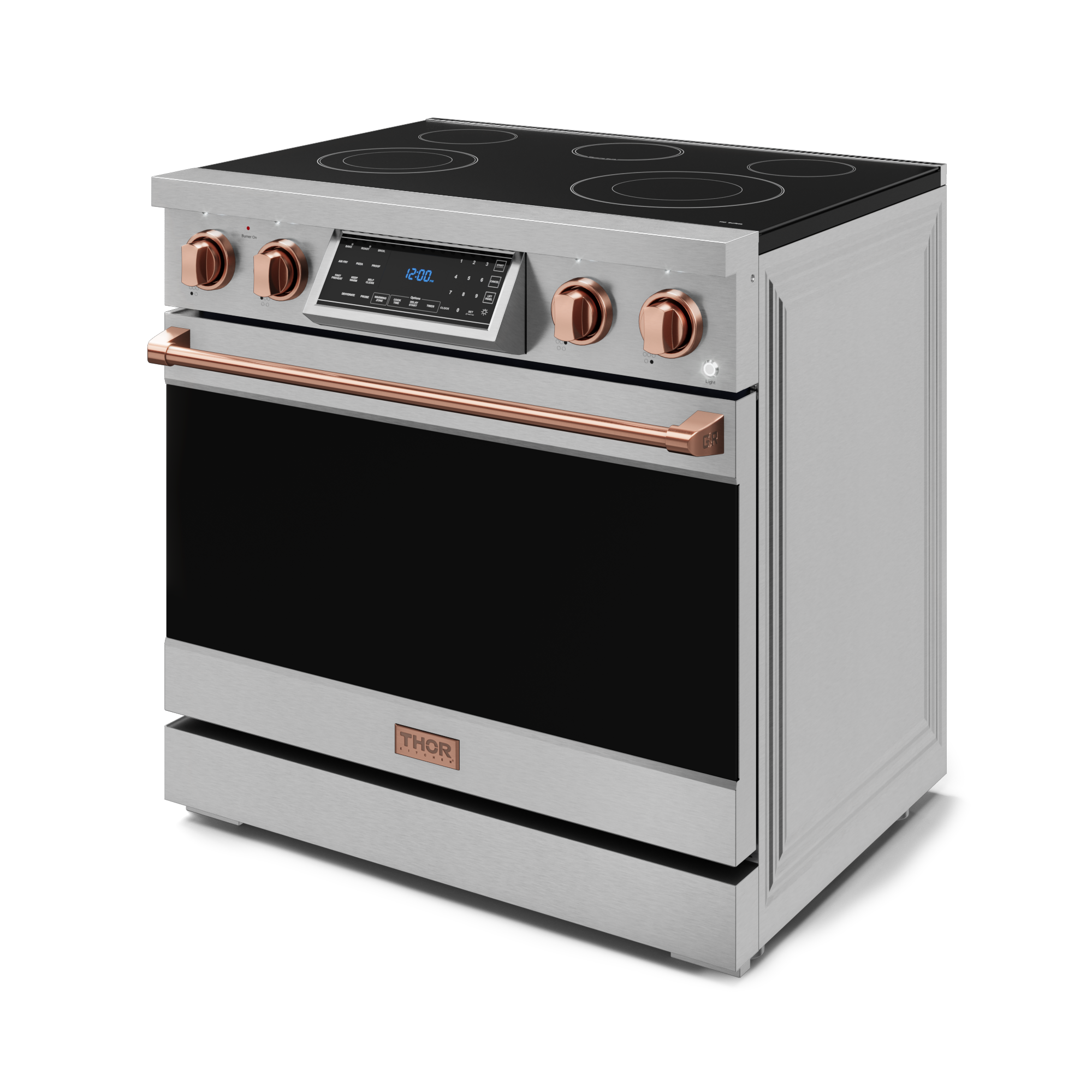 36 Inch Professional Electric Range with Tilt Panel Touch Control in Stainless Steel/Rose Gold | Gordon Ramsay Series
