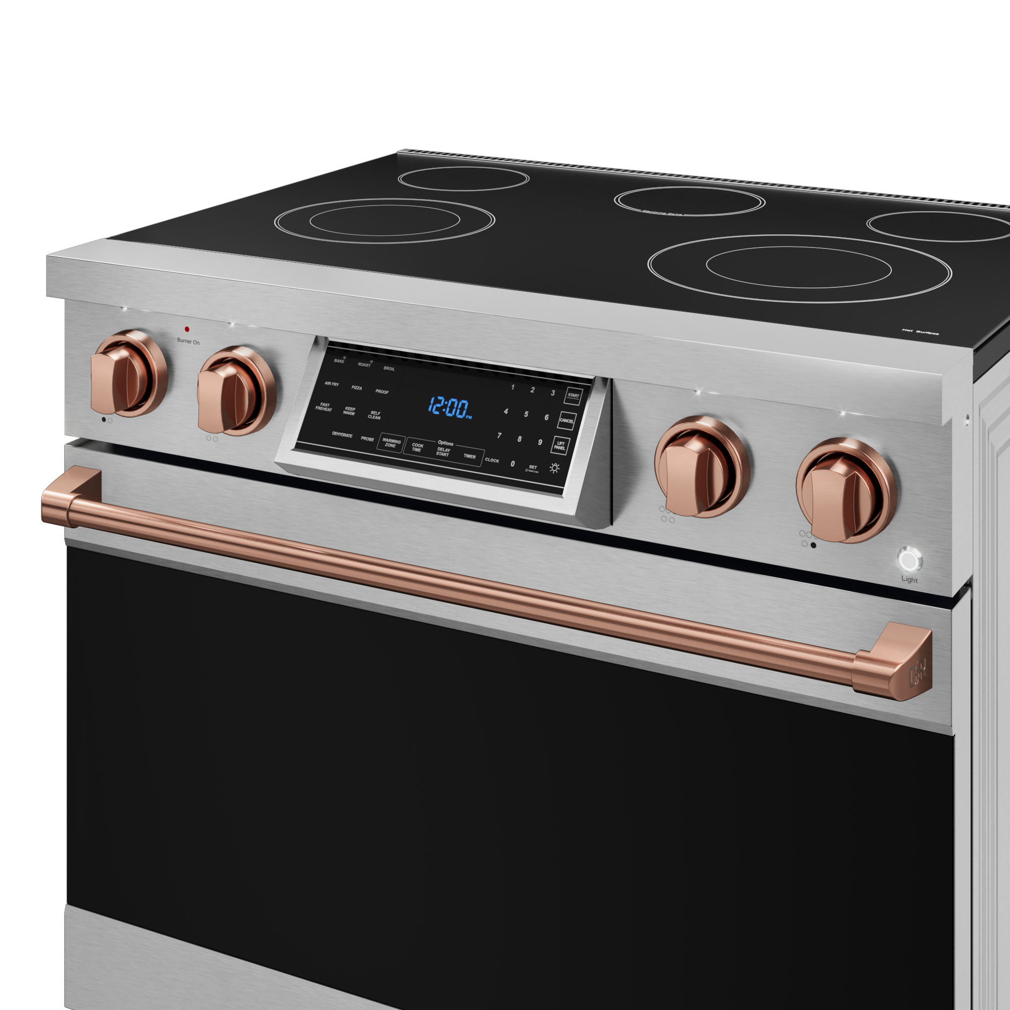 36 Inch Professional Electric Range with Tilt Panel Touch Control in Stainless Steel/Rose Gold | Gordon Ramsay Series