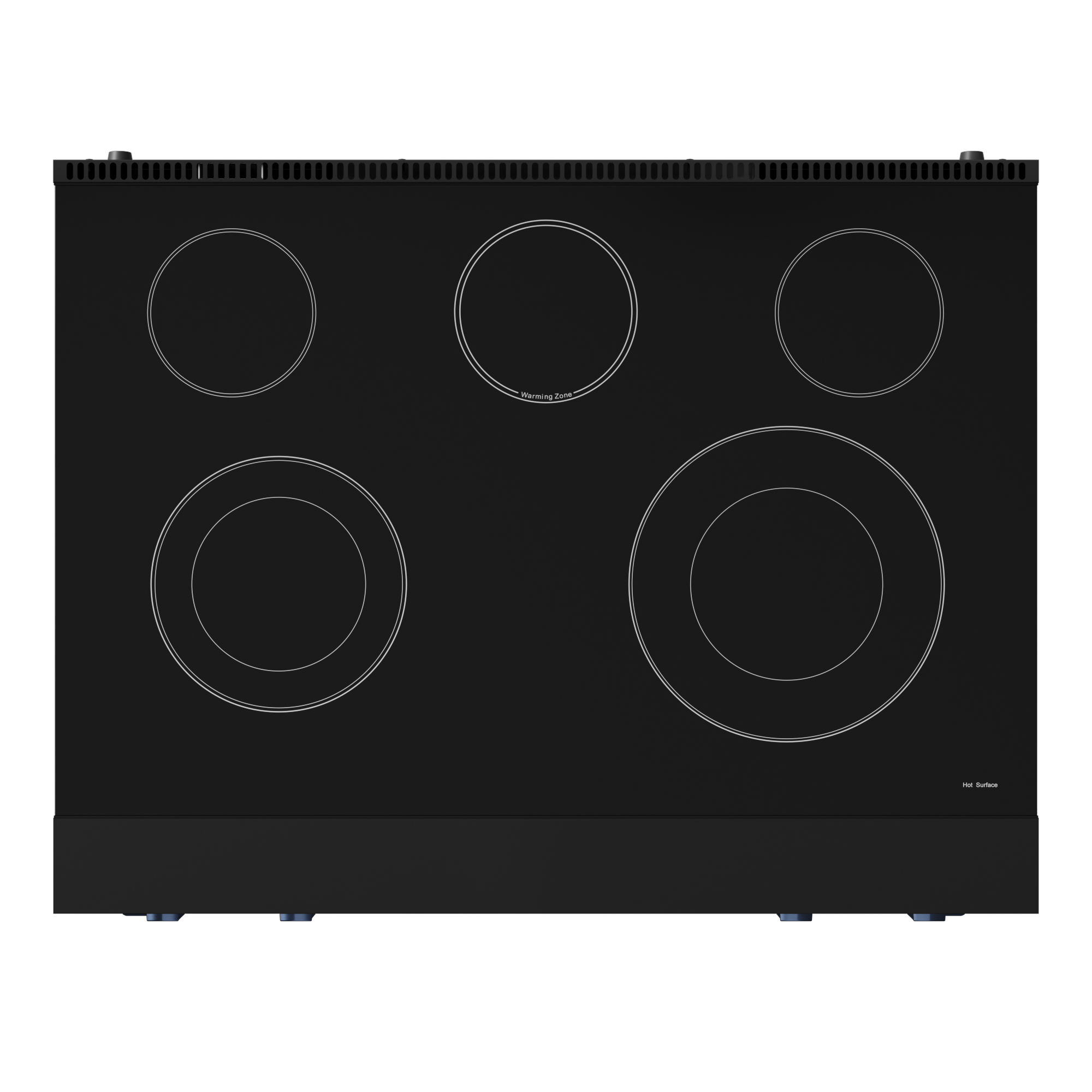 36 Inch Professional Electric Range with Tilt Panel Touch Control in Black/Navy Blue | Gordon Ramsay Series