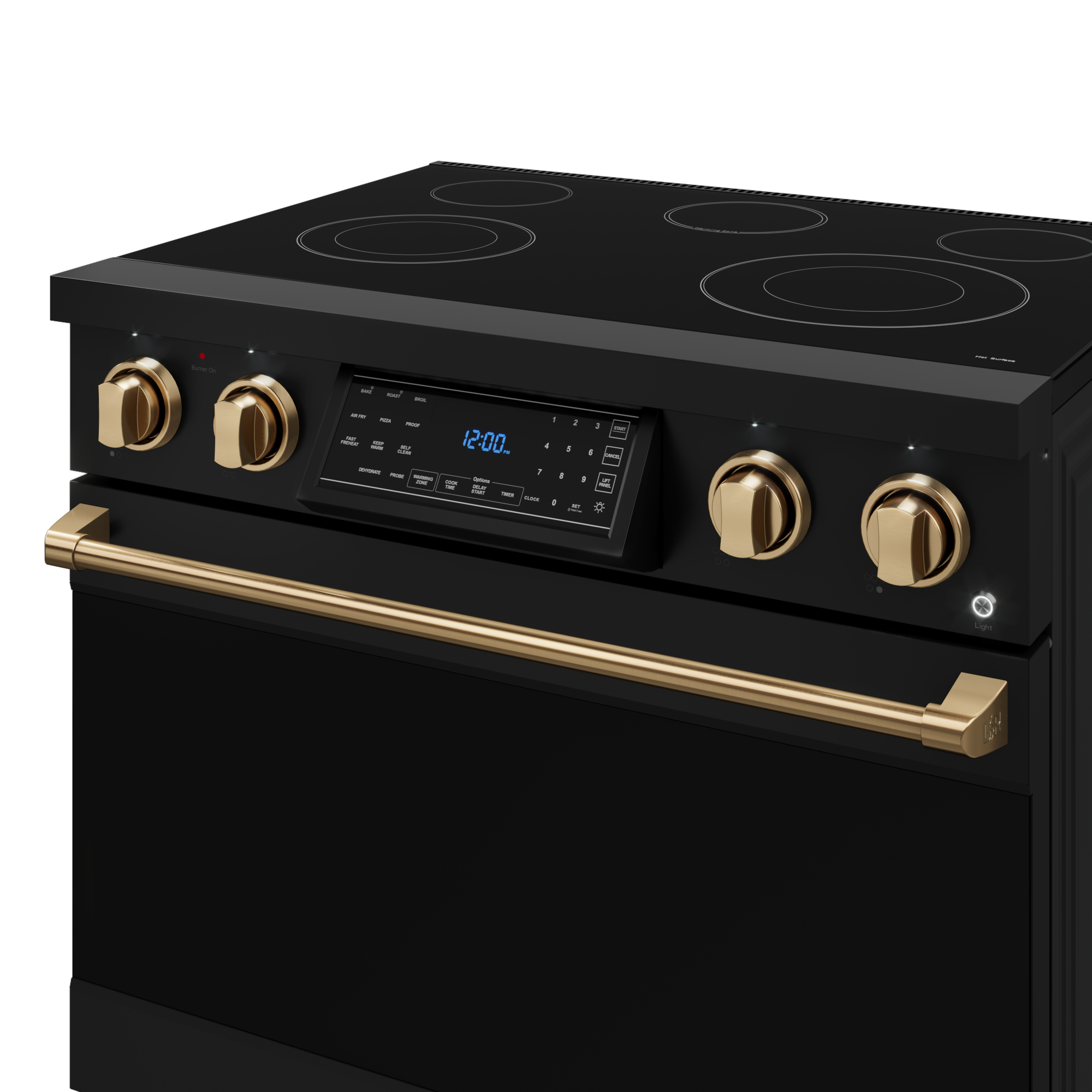 36 Inch Professional Electric Range with Tilt Panel Touch Control in Black/Bronze | Gordon Ramsay Series