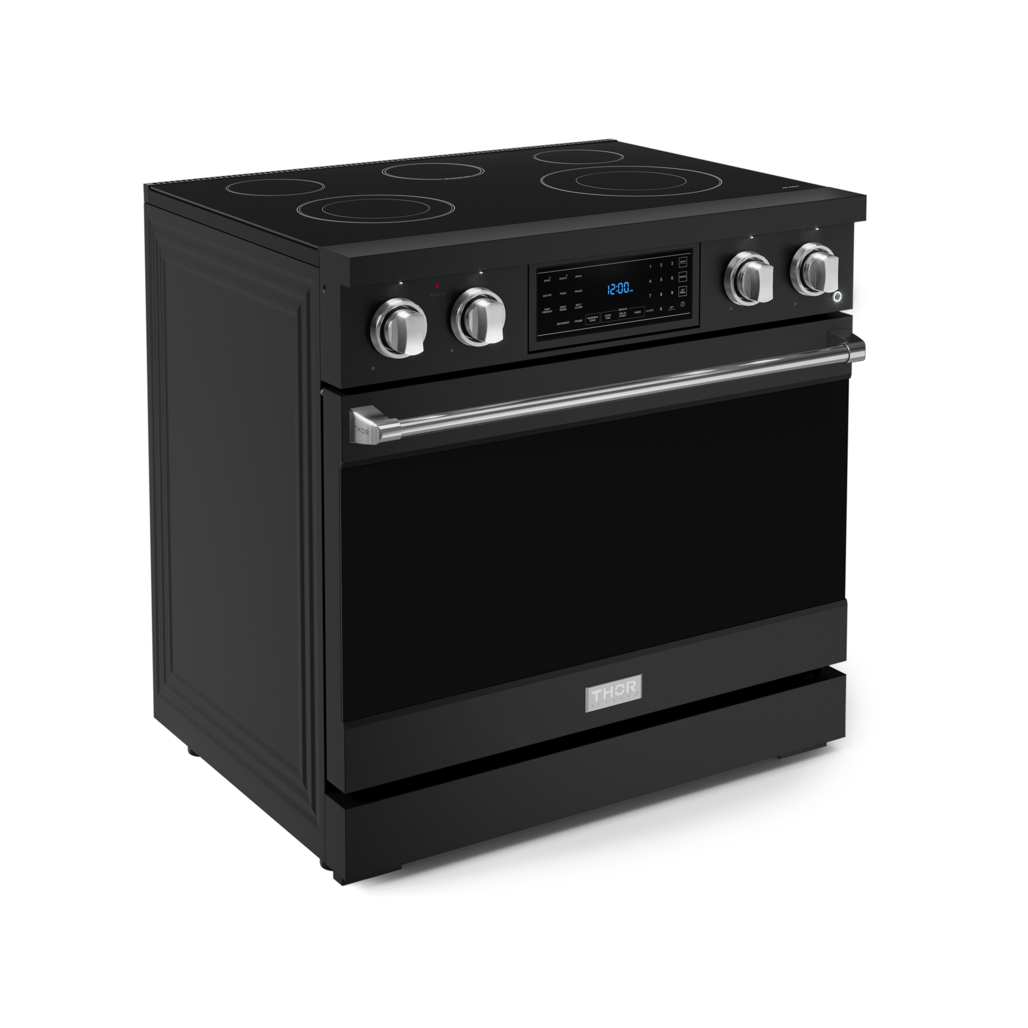 36 Inch Professional Electric Range with Tilt Panel Touch Control in Black/Stainless Steel | Gordon Ramsay Series