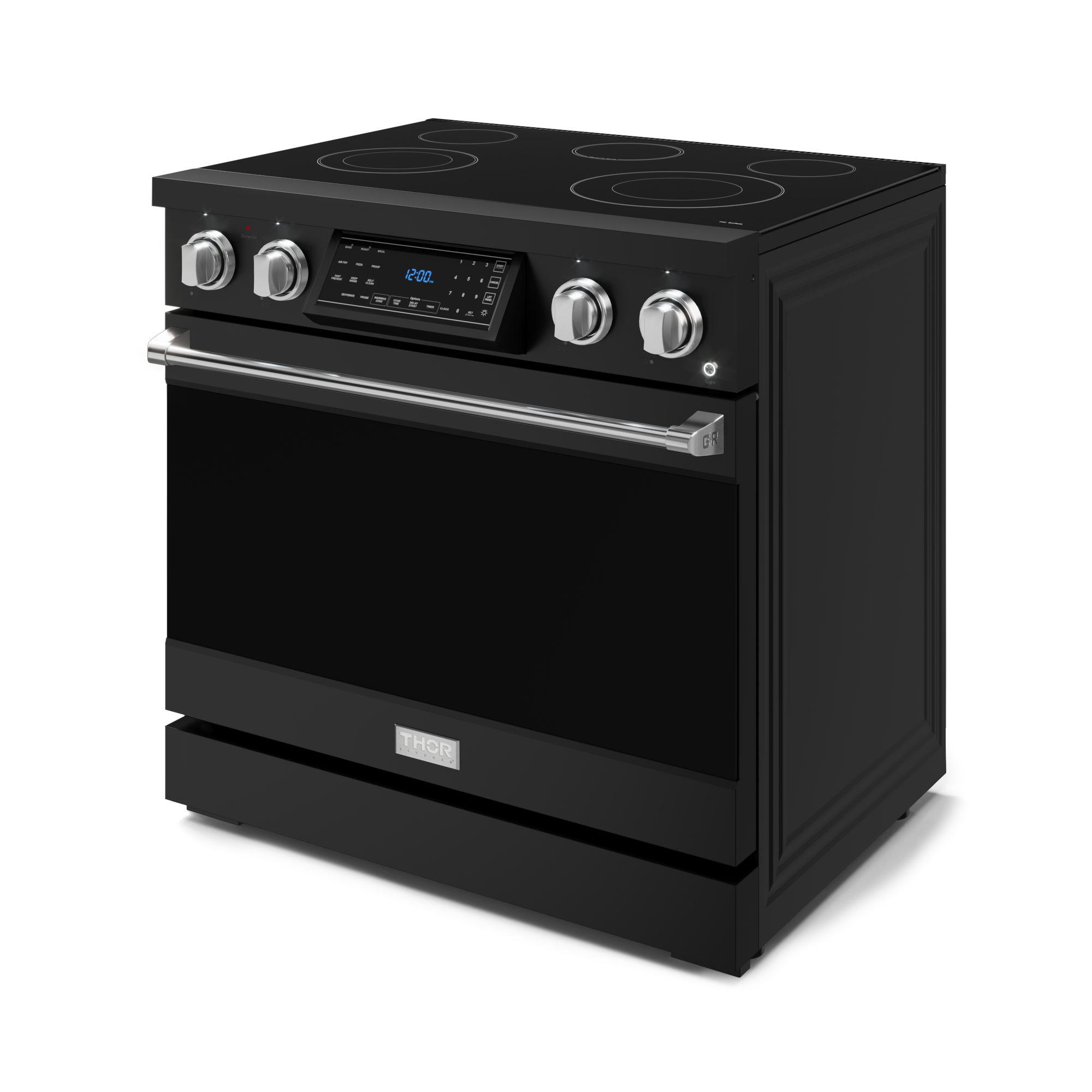 36 Inch Professional Electric Range with Tilt Panel Touch Control in Black/Stainless Steel | Gordon Ramsay Series