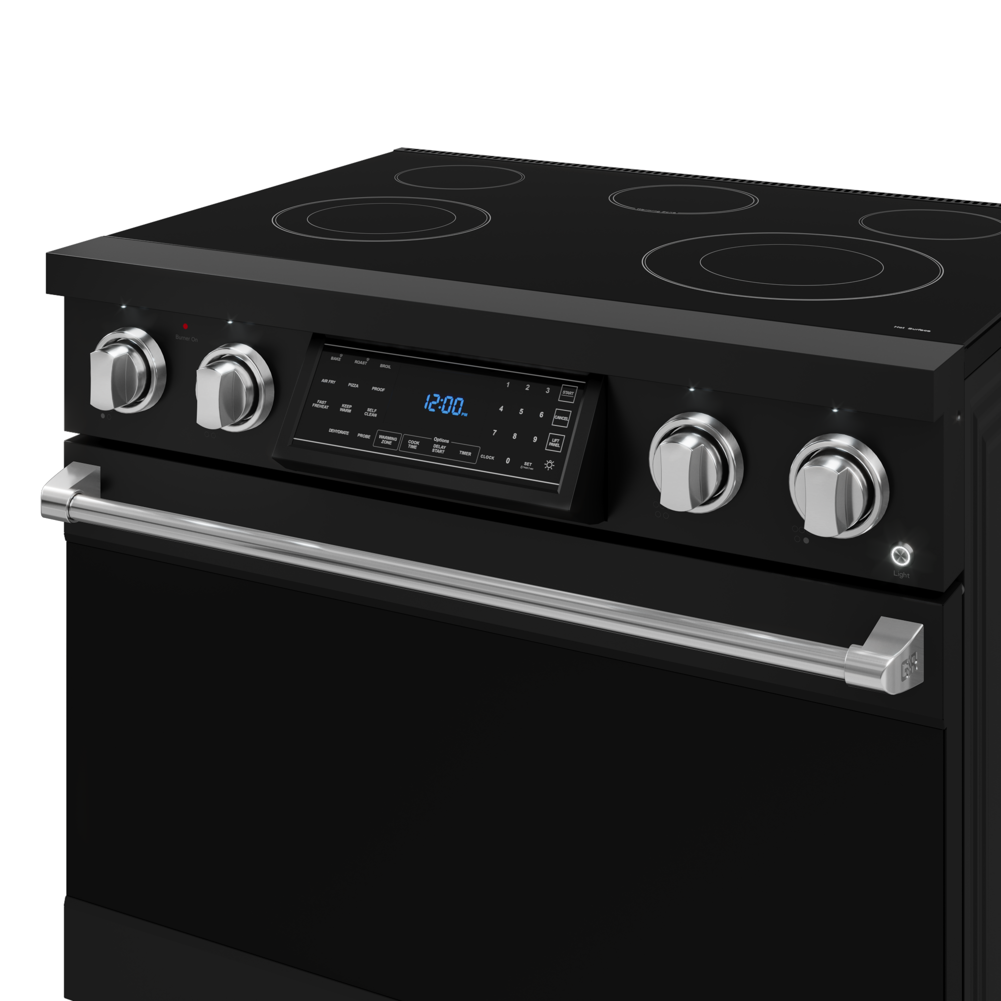 36 Inch Professional Electric Range with Tilt Panel Touch Control in Black/Stainless Steel | Gordon Ramsay Series