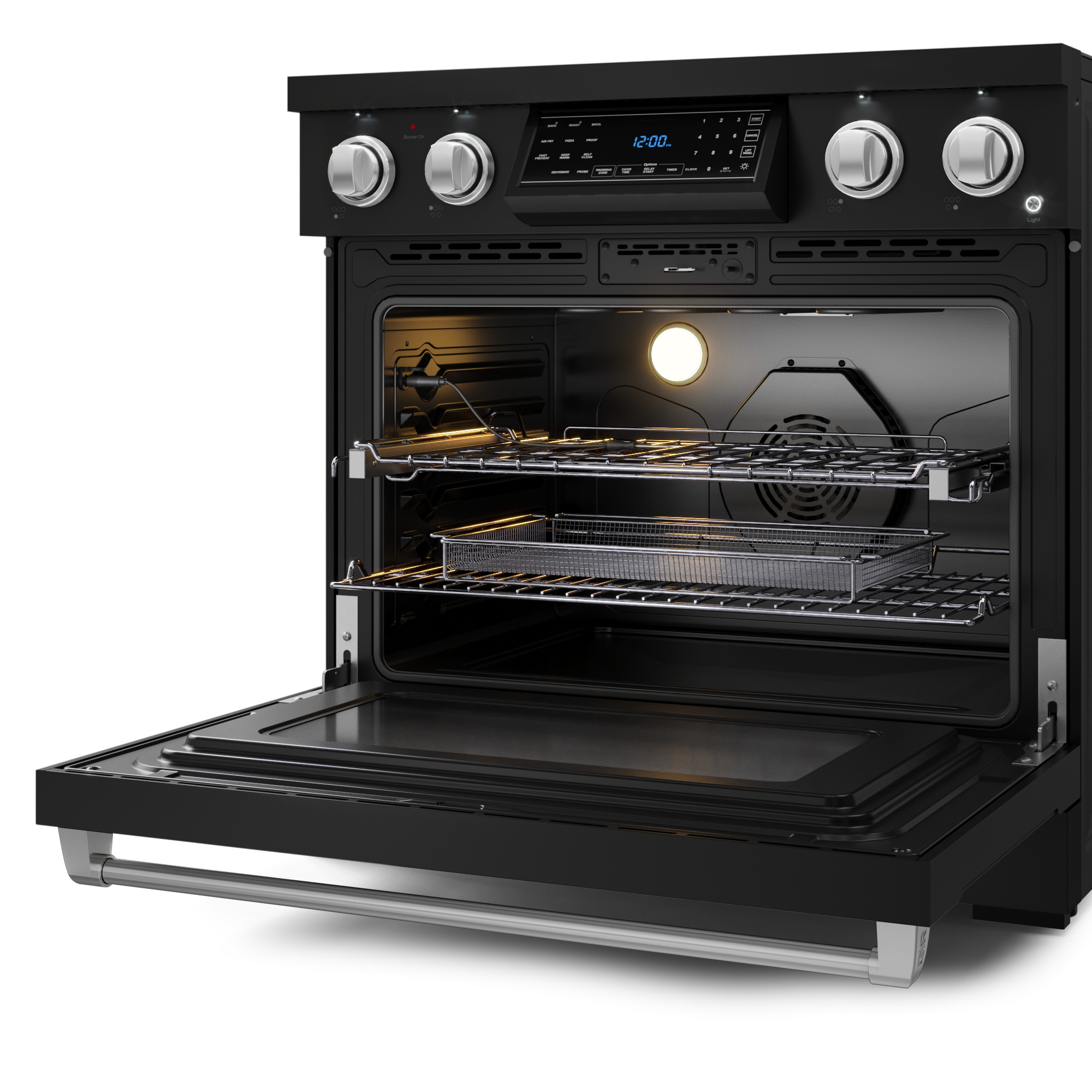 36 Inch Professional Electric Range with Tilt Panel Touch Control in Black/Stainless Steel | Gordon Ramsay Series
