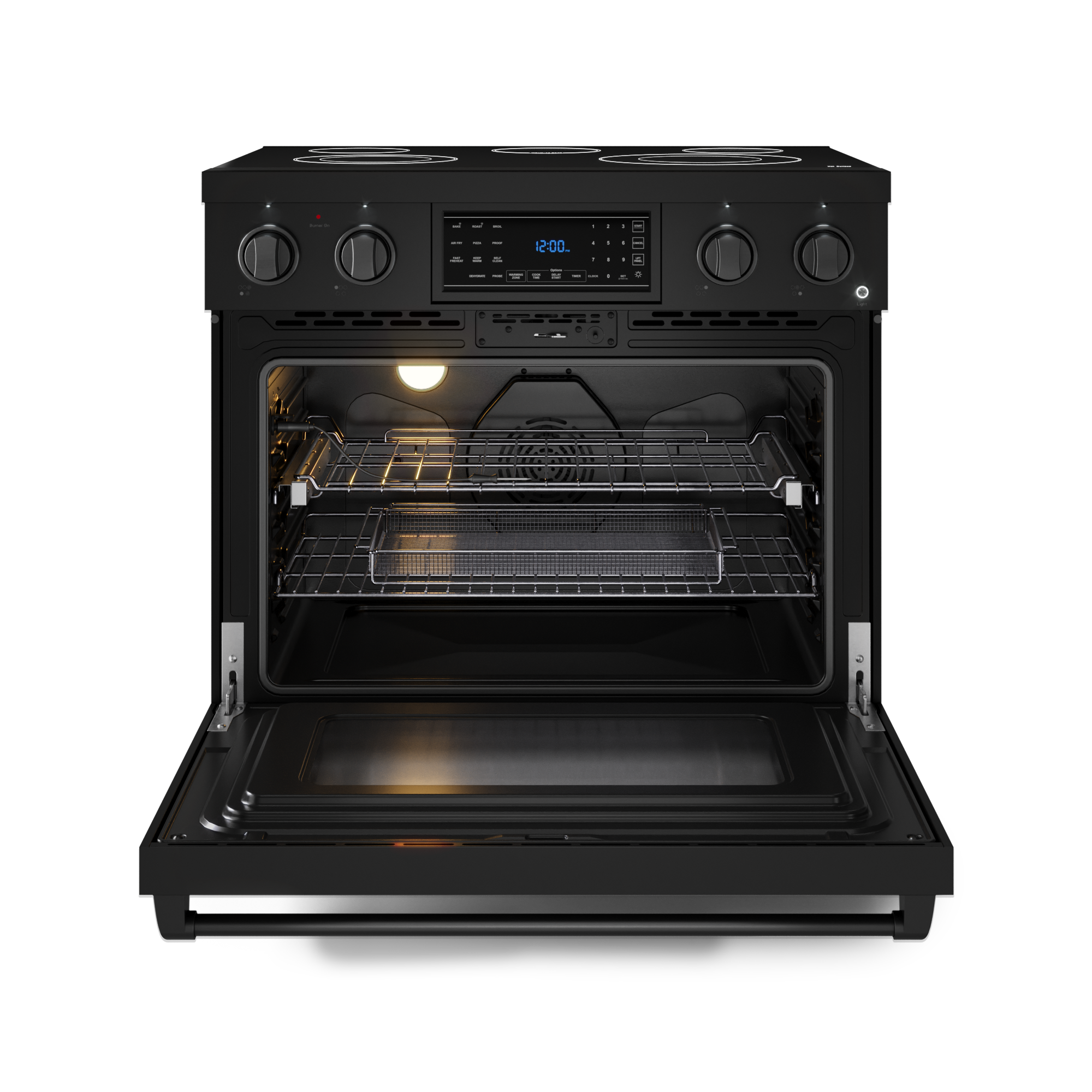36 Inch Professional Electric Range with Tilt Panel Touch Control in Black | Gordon Ramsay Series