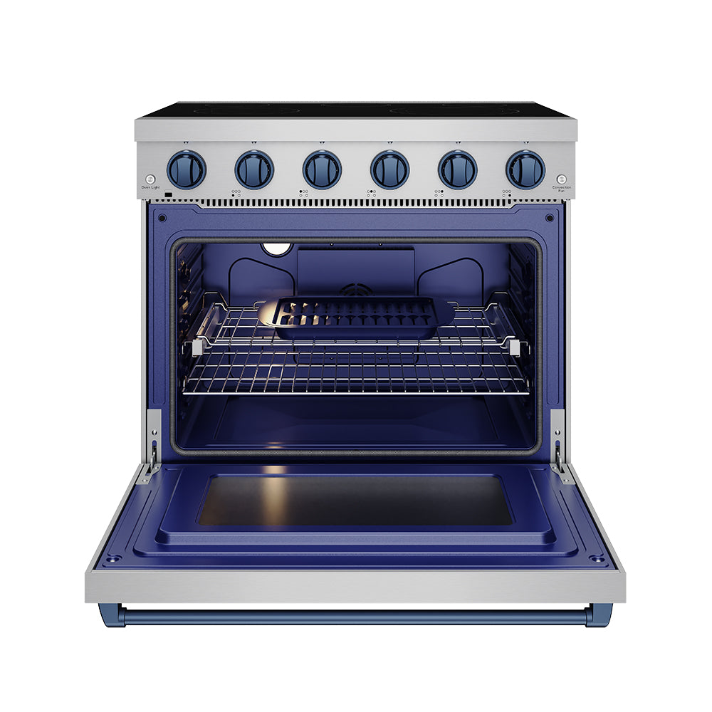 36 Inch Professional Electric Range in Stainless Steel/Blue | Gordon Ramsay Series