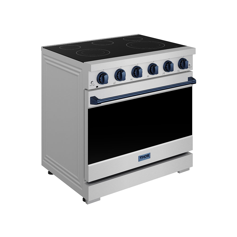 36 Inch Professional Electric Range in Stainless Steel/Blue | Gordon Ramsay Series