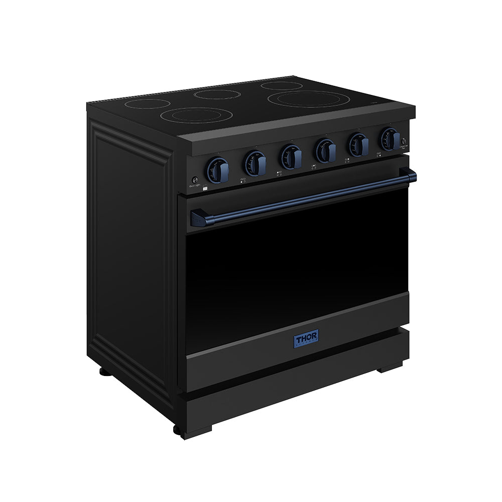 36 Inch Professional Electric Range in Black/Blue | Gordon Ramsay Series