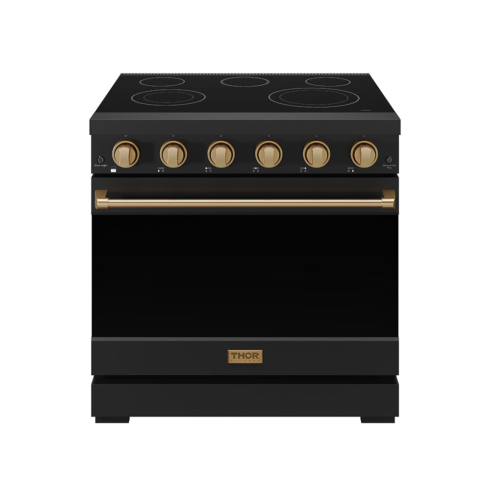 36 Inch Professional Electric Range in Black/Bronze | Gordon Ramsay Series