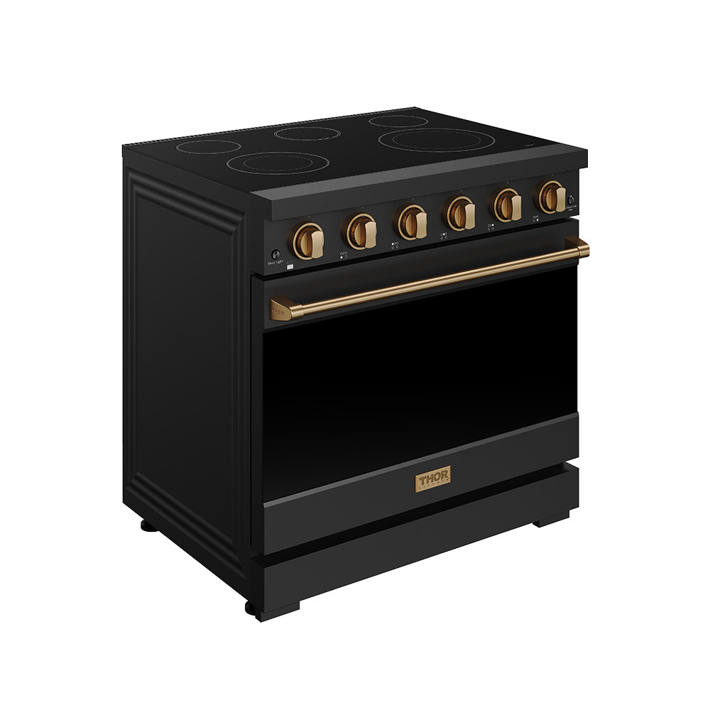 36 Inch Professional Electric Range in Black/Bronze | Gordon Ramsay Series