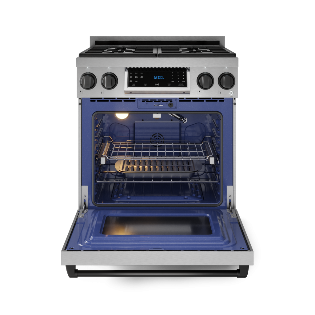 30 Inch Professional LP Range with Tilt Panel Touch Control in Stainless Steel/Black | Gordon Ramsay Series