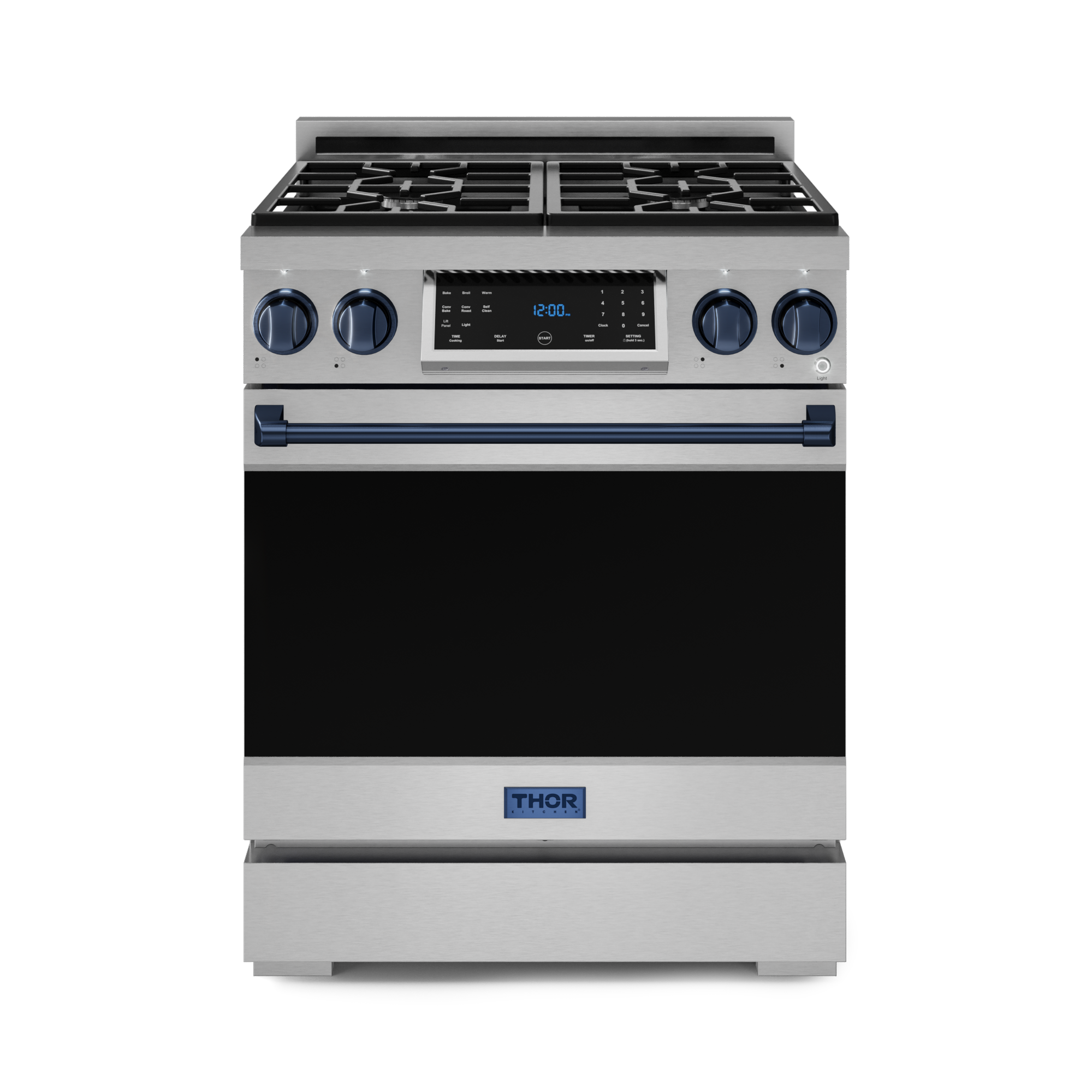 30 Inch Professional Gas Range with Tilt Panel Touch Control in Stainless Steel | Gordon Ramsay Series