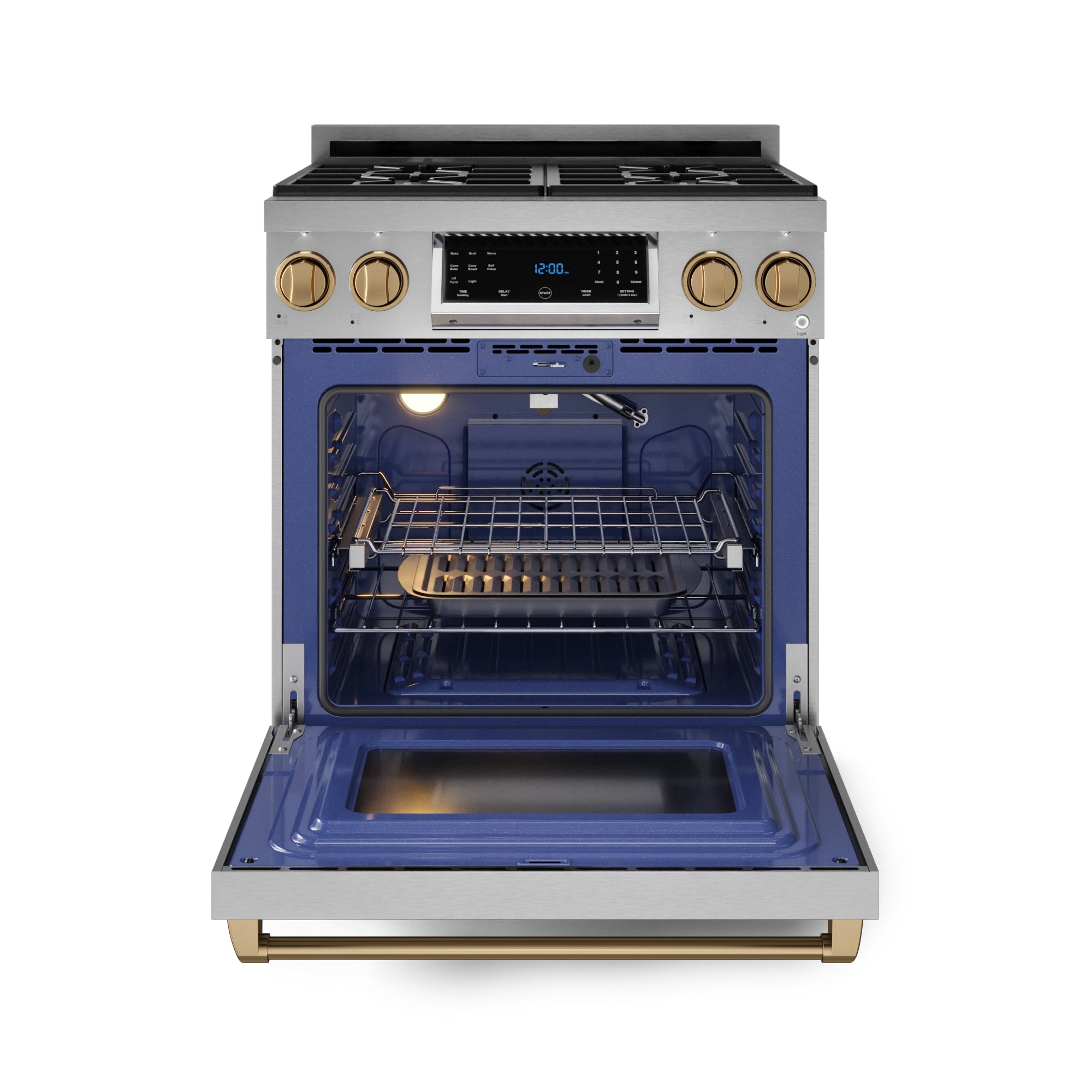 30 Inch Professional LP Range with Tilt Panel Touch Control in Stainless Steel/Bronze | Gordon Ramsay Series