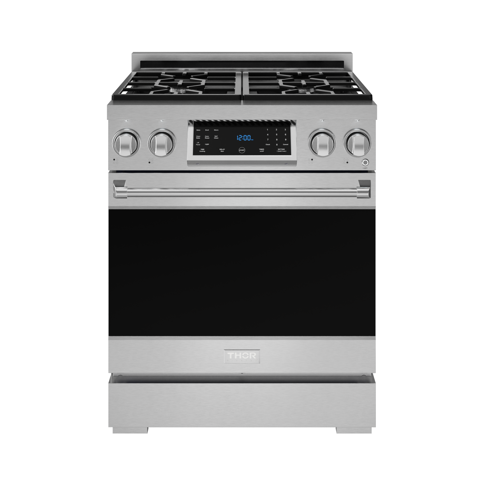 30 Inch Professional Gas Range with Tilt Panel Touch Control in Stainless Steel | Gordon Ramsay Series
