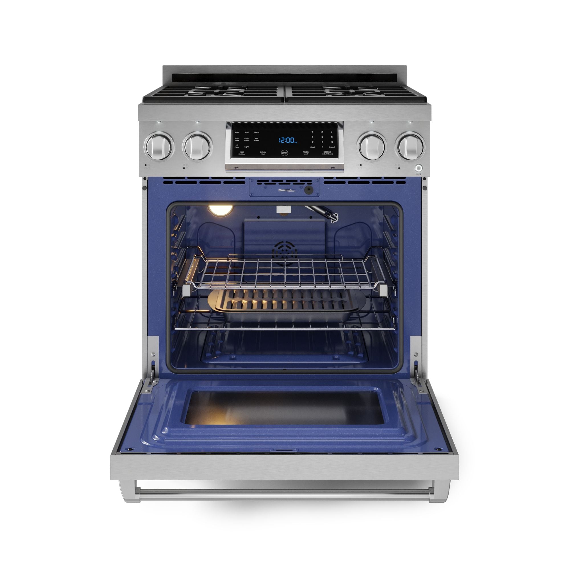 30 Inch Professional Gas Range with Tilt Panel Touch Control in Stainless Steel | Gordon Ramsay Series