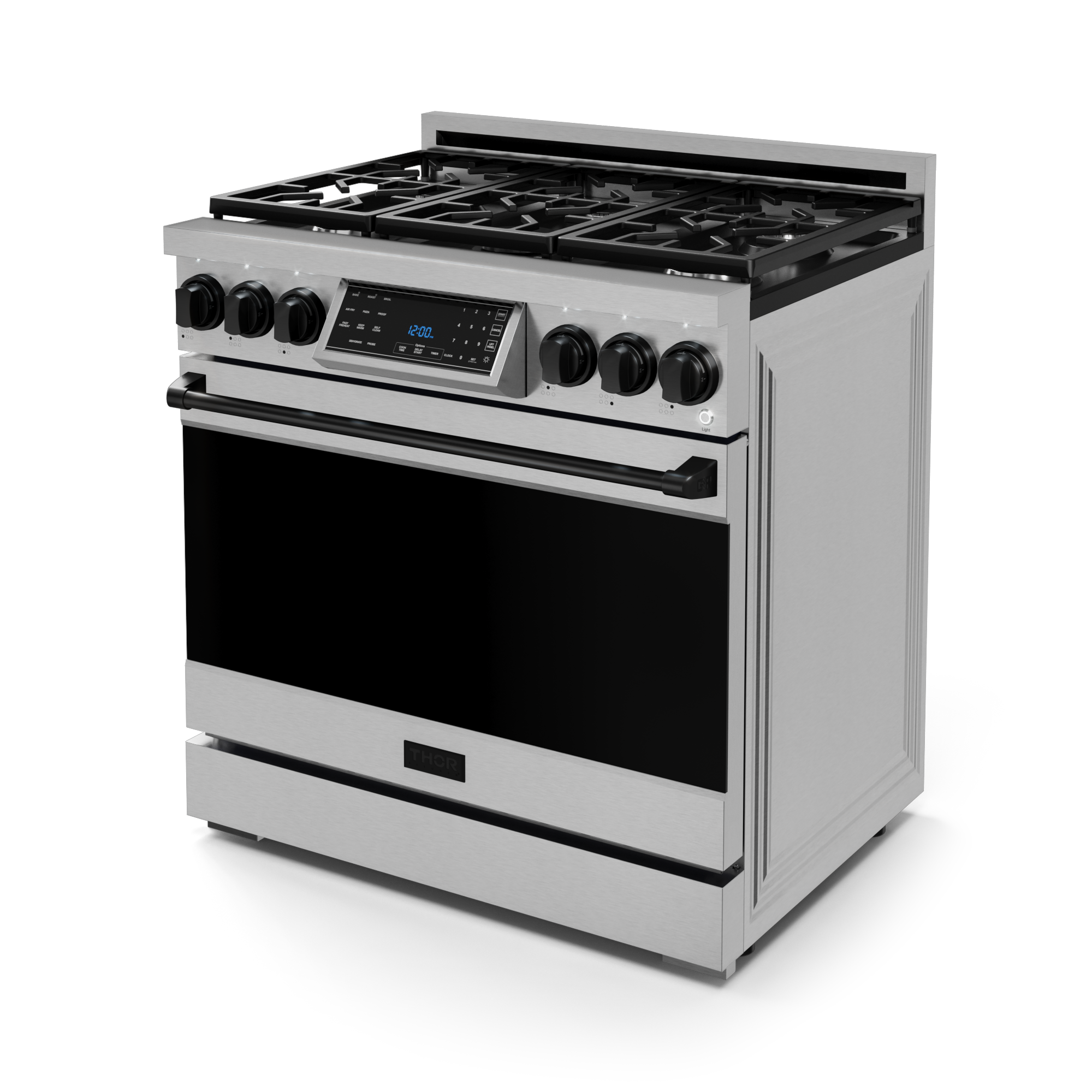 36 Inch Professional LP Range with Tilt Panel Touch Control in Stainless Steel/Black | Gordon Ramsay Series