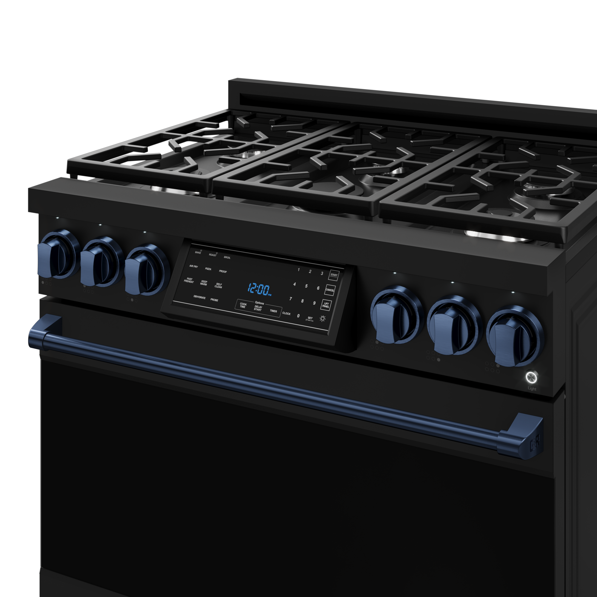 36 Inch Professional LP Range with Tilt Panel Touch Control in Black/Navy Blue| Gordon Ramsay Series